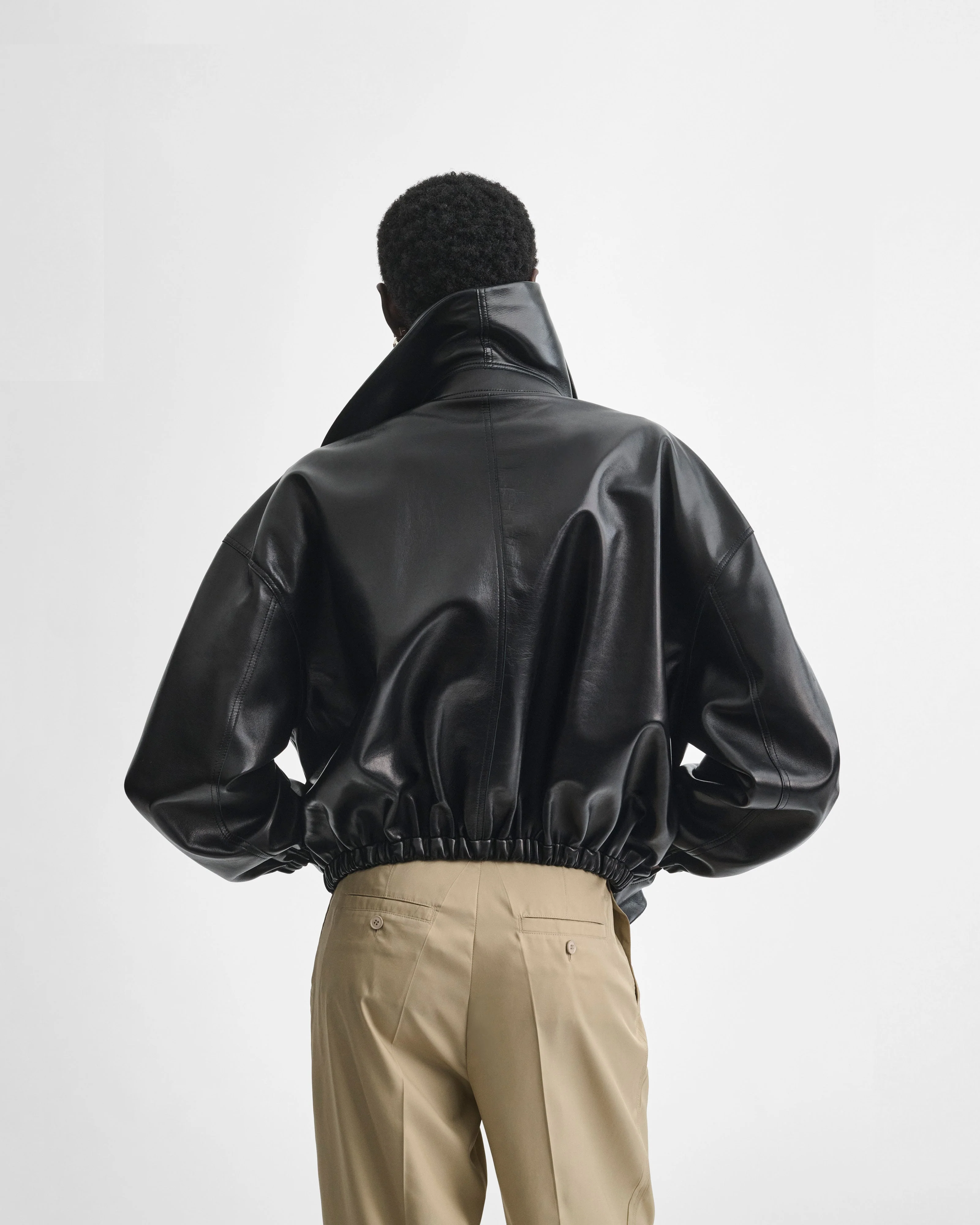 MOON BOMBER | black leather - Image 5