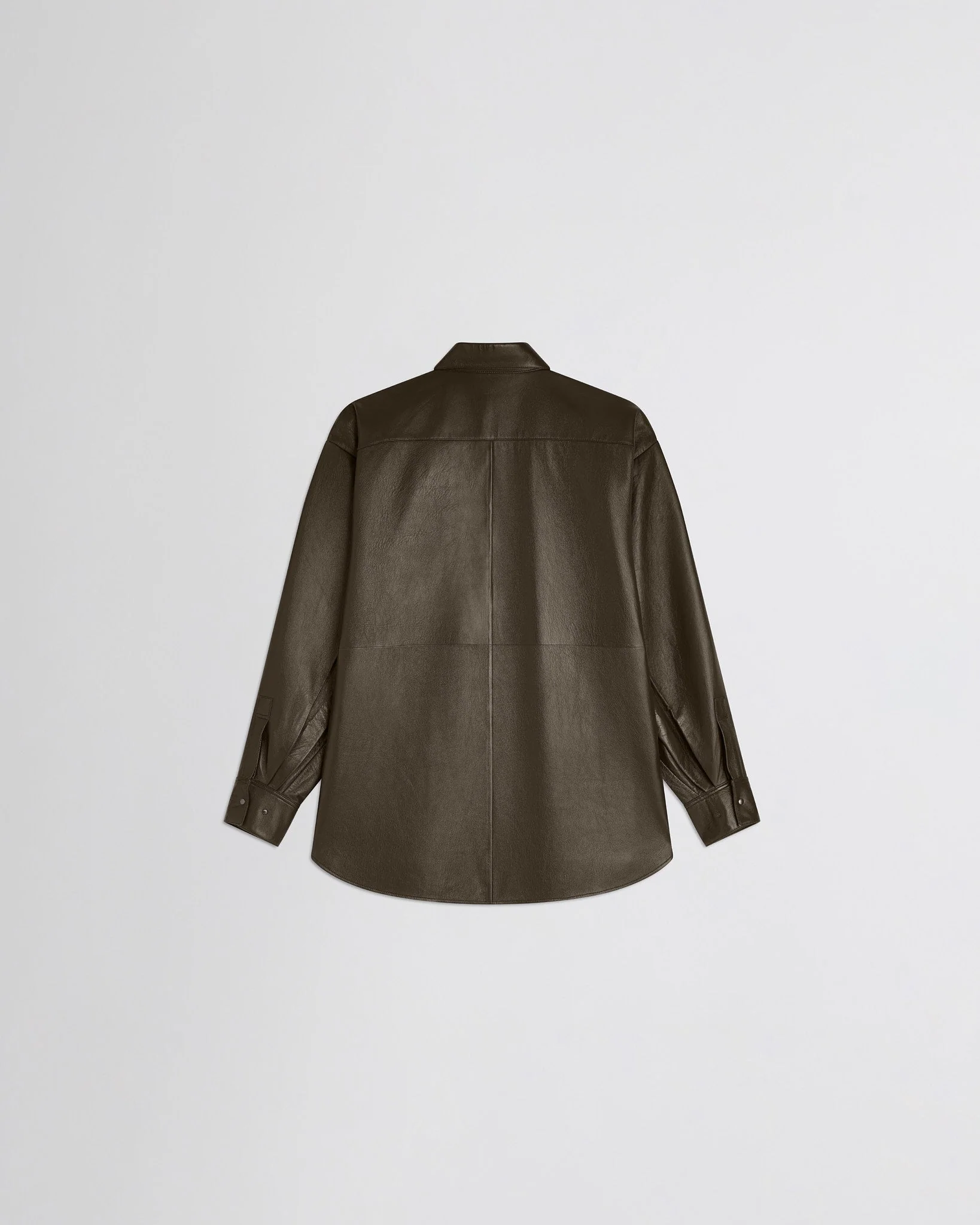 OVERSHIRT | green bronze leather - Image 2