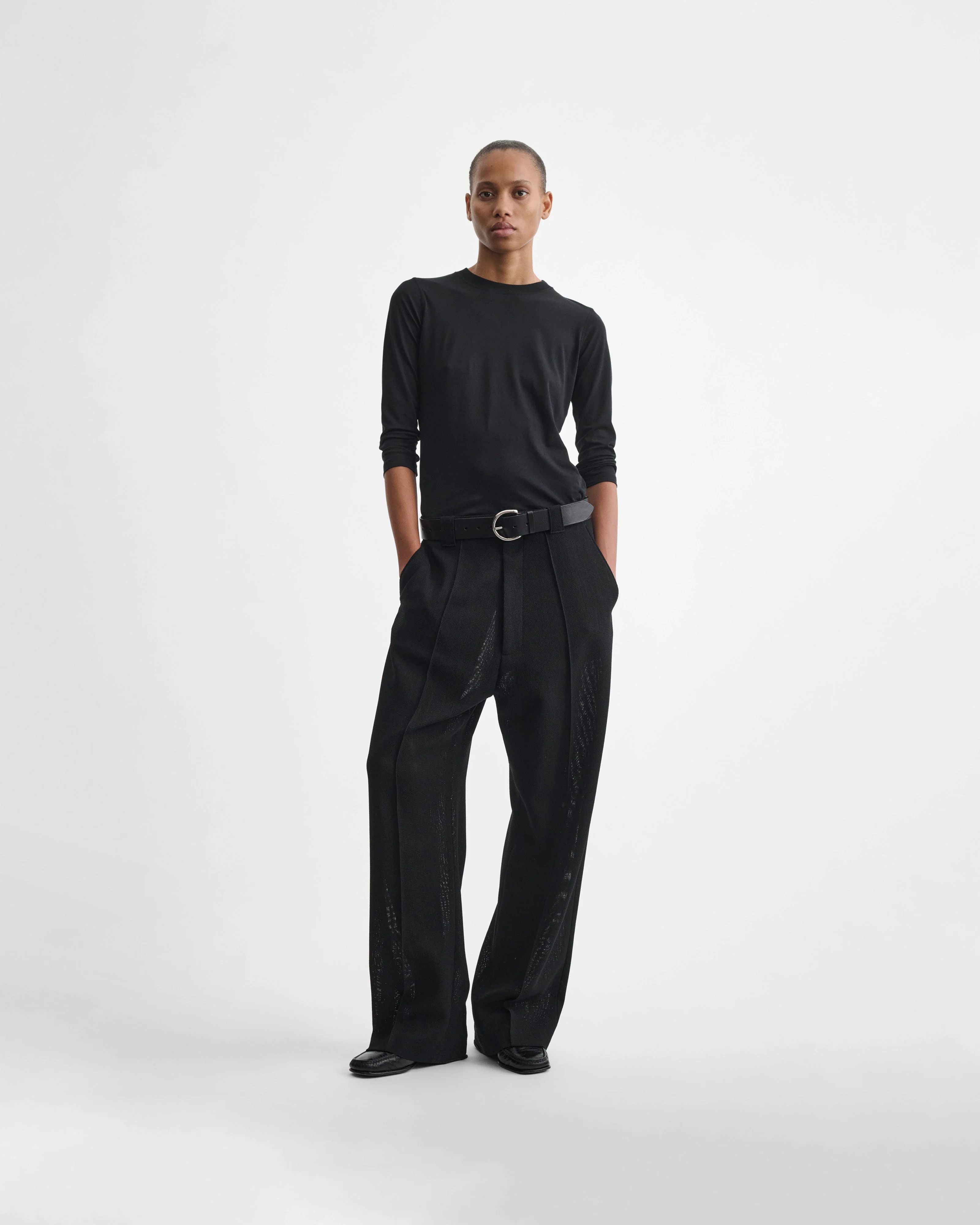 OVERSIZED TROUSERS | black viscose - Image 3