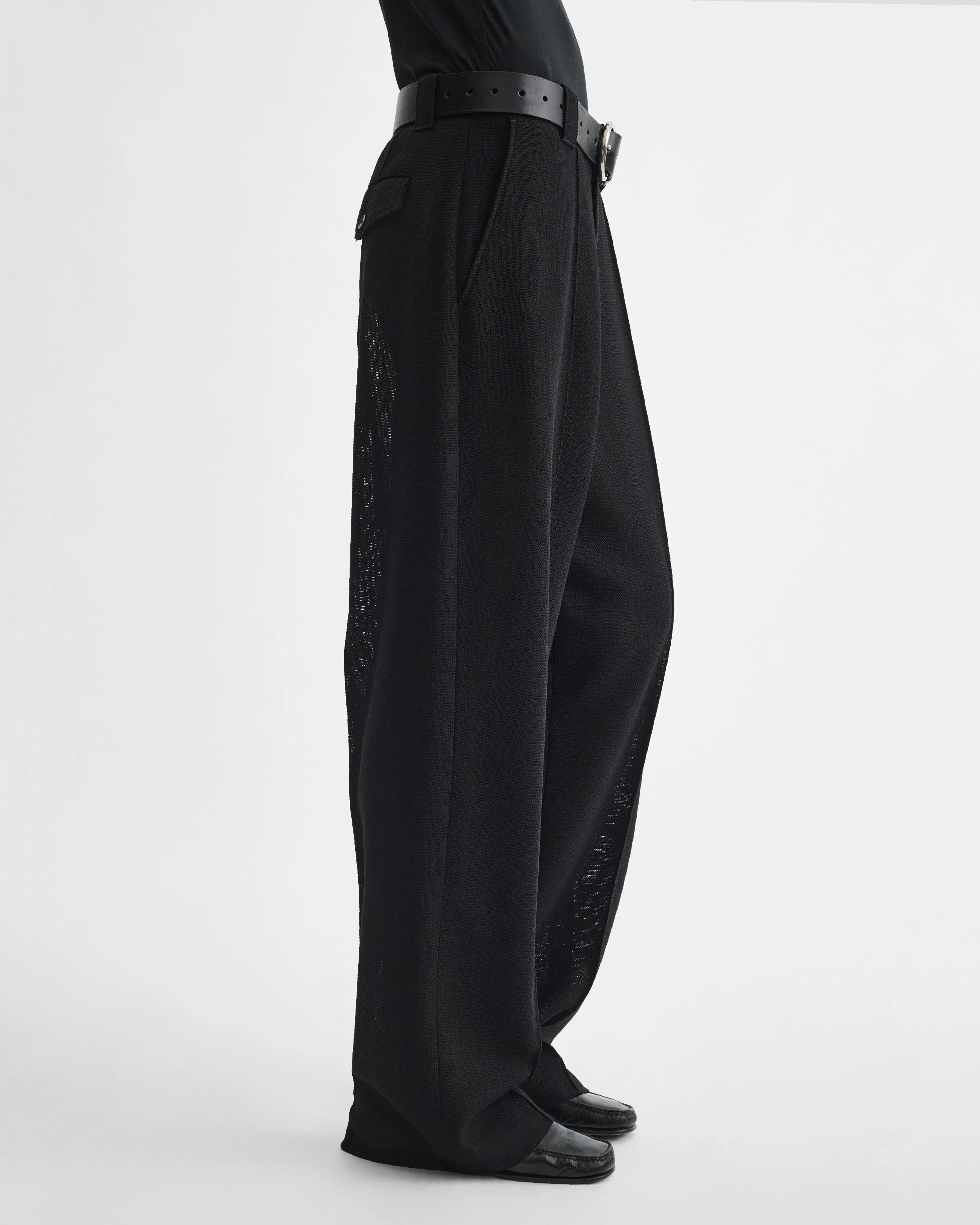 OVERSIZED TROUSERS | black viscose - Image 4