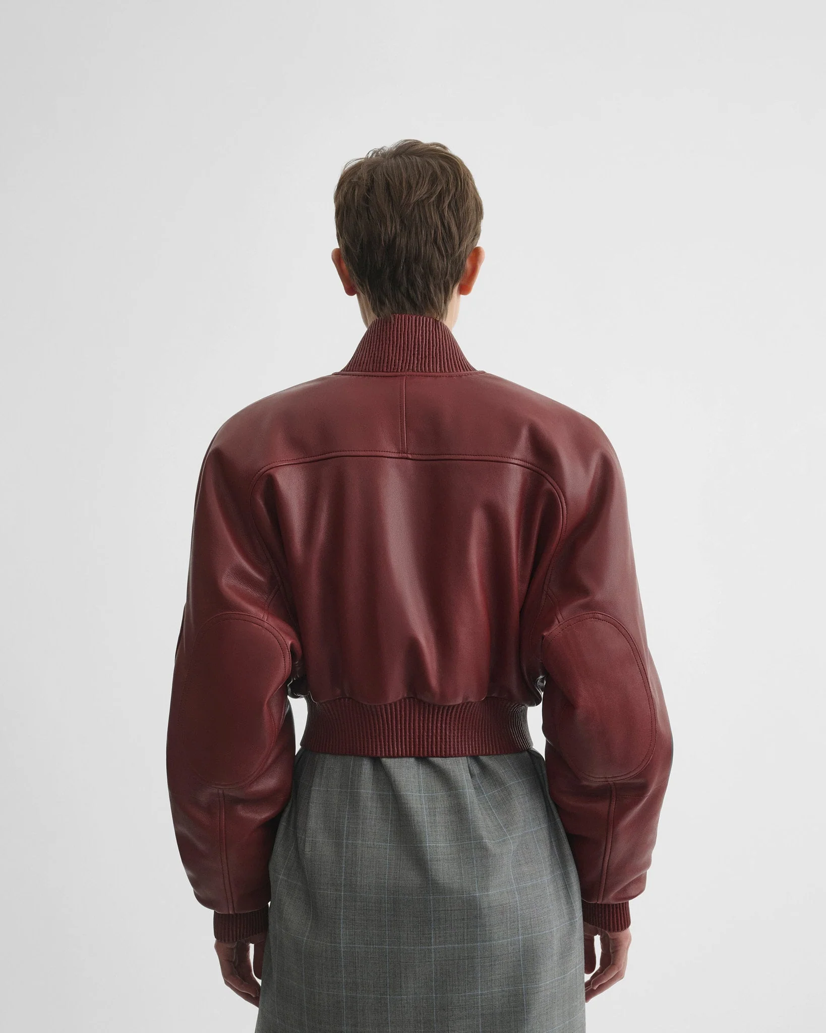 POCKET BOMBER JACKET | brick leather - Image 6