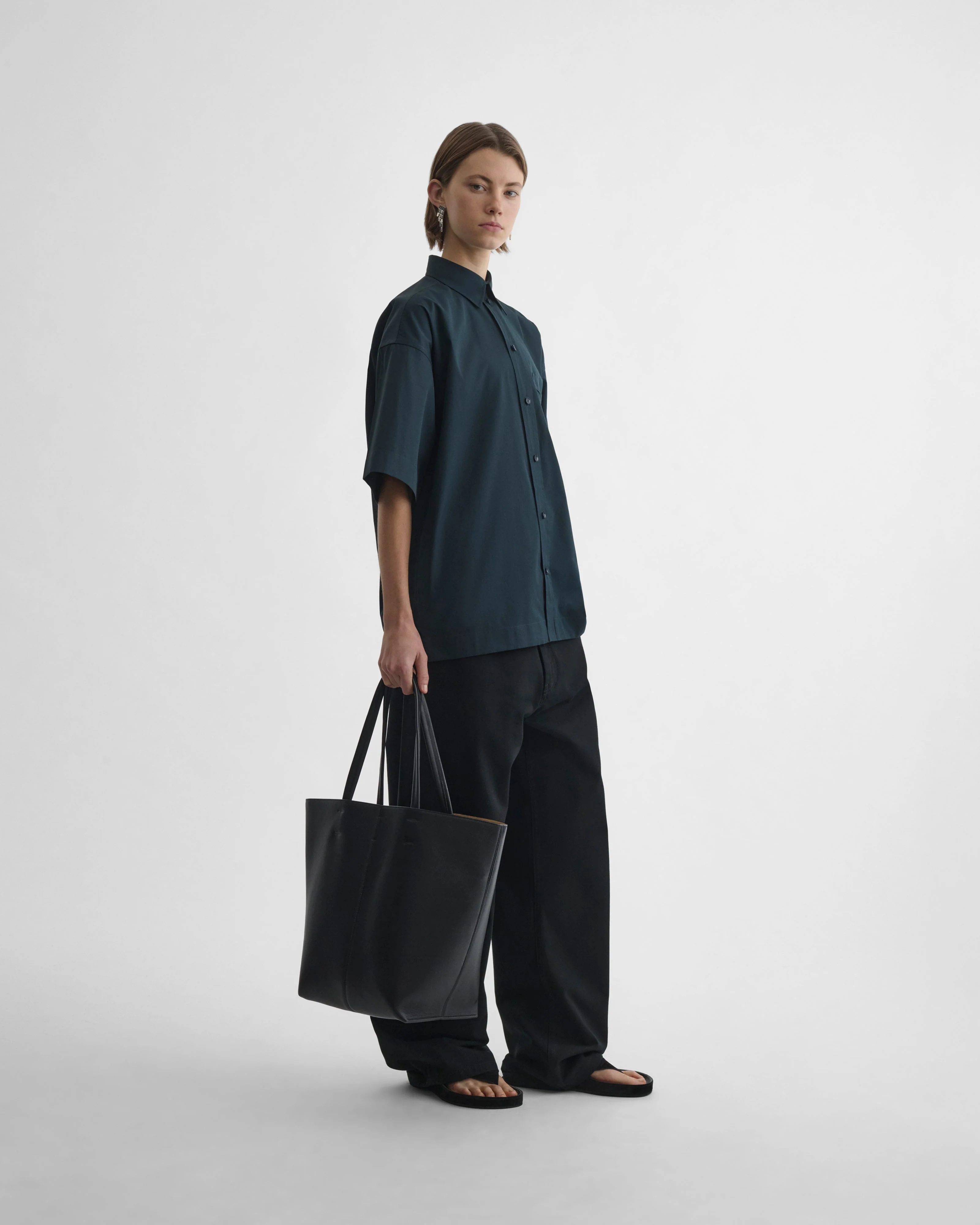 POT CABAS | black leather - Image 2