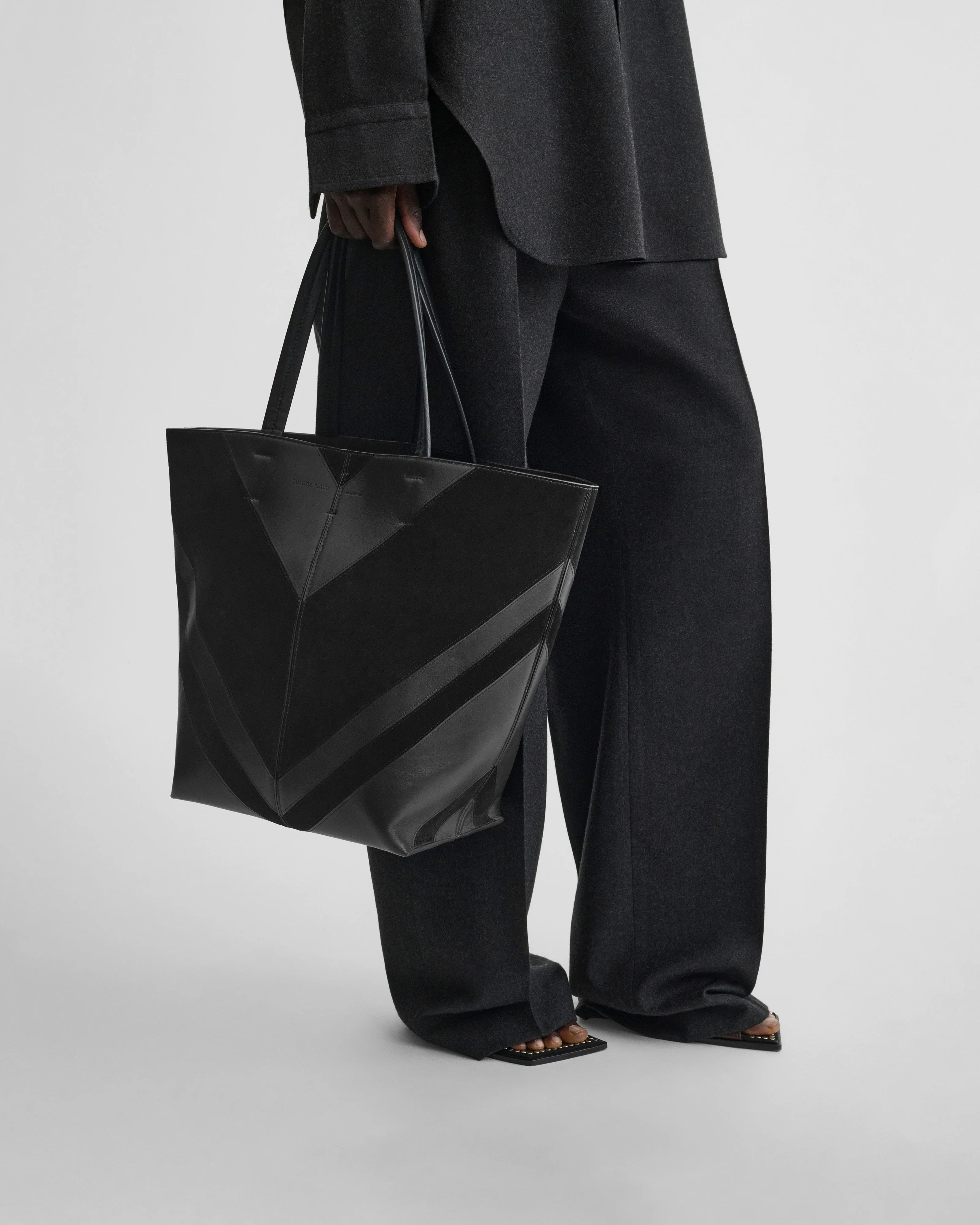 POT CABAS | black suede leather - Image 2