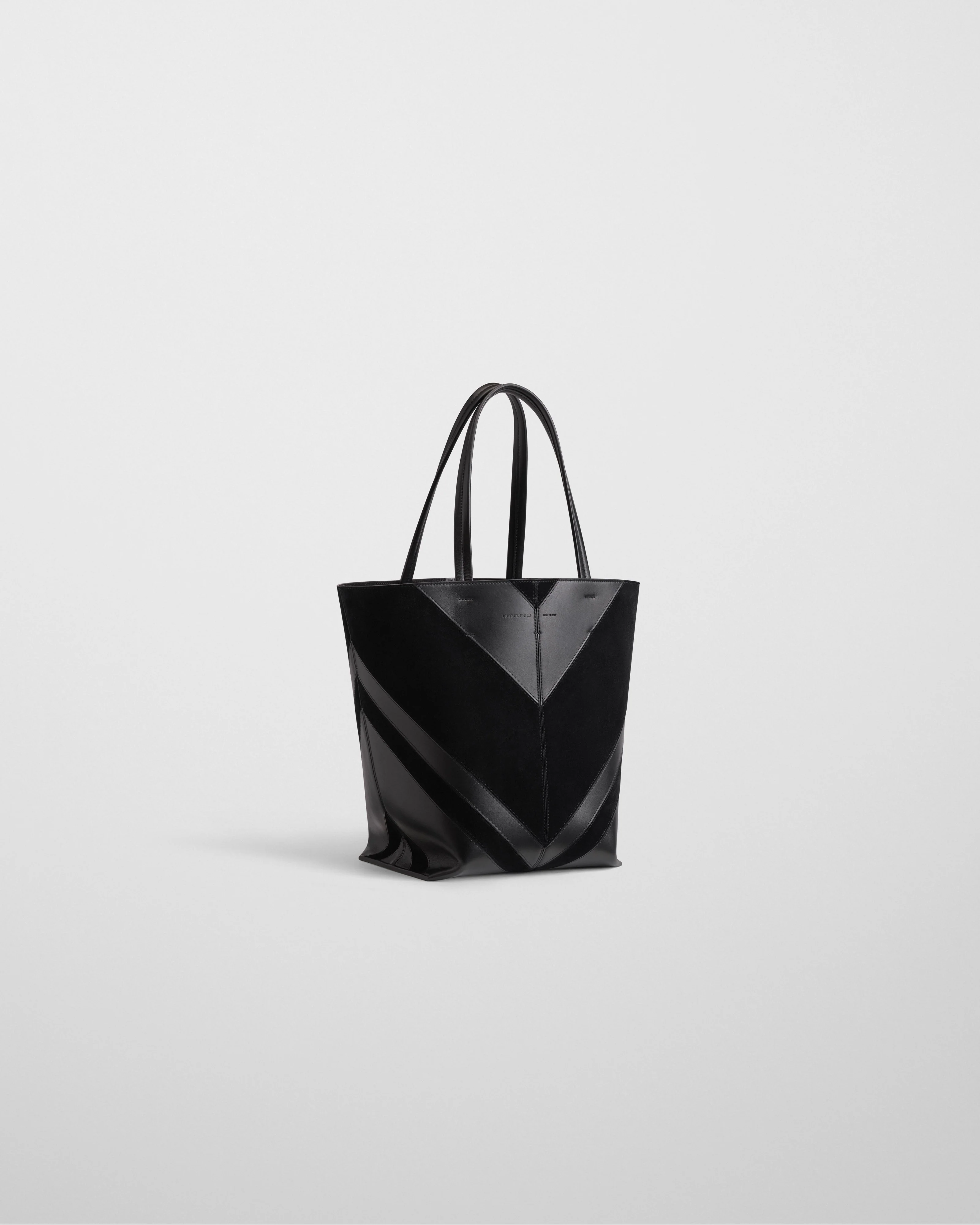 POT CABAS | black suede leather - Image 3