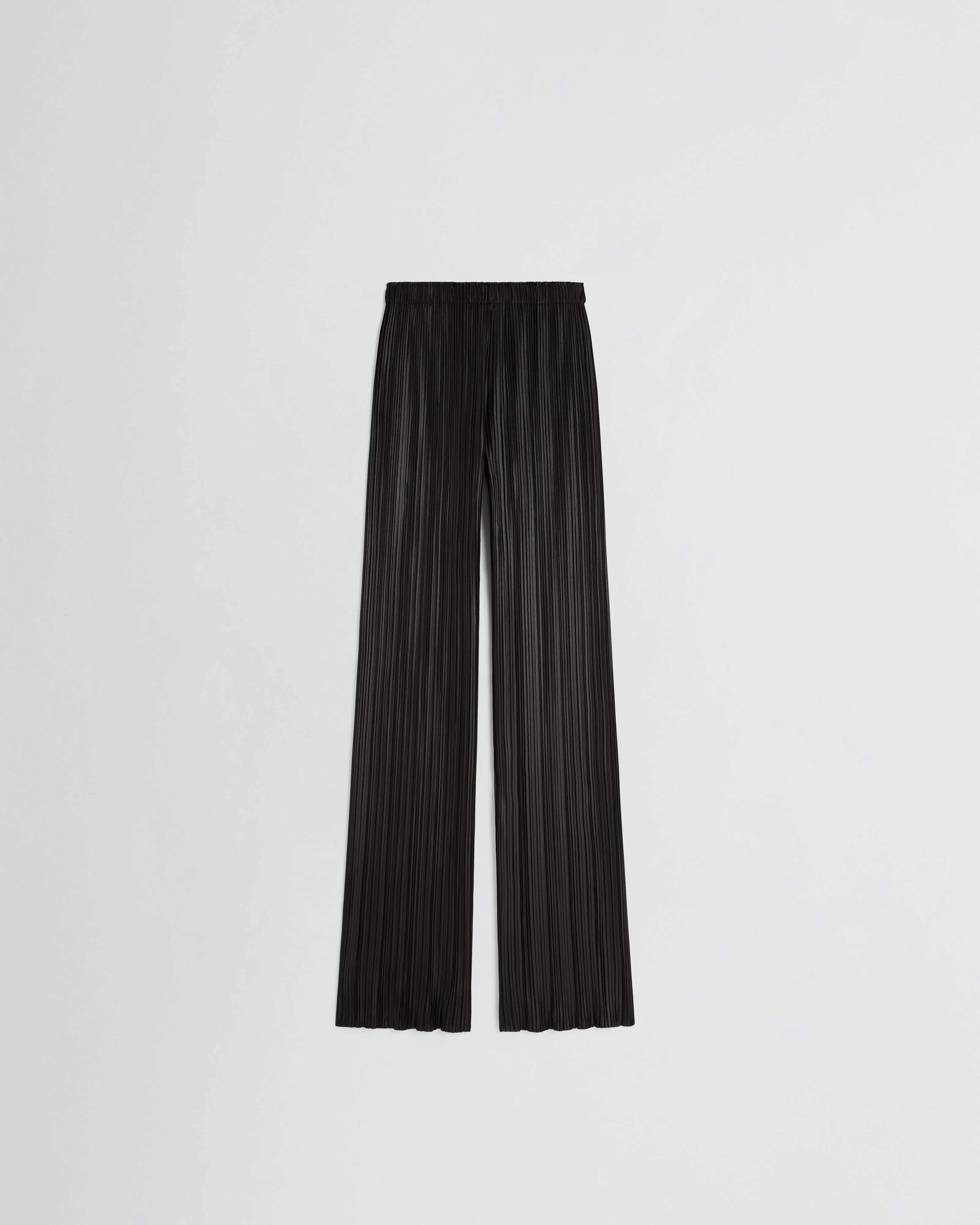 RAZOR PLEAT TROUSERS | black polyester