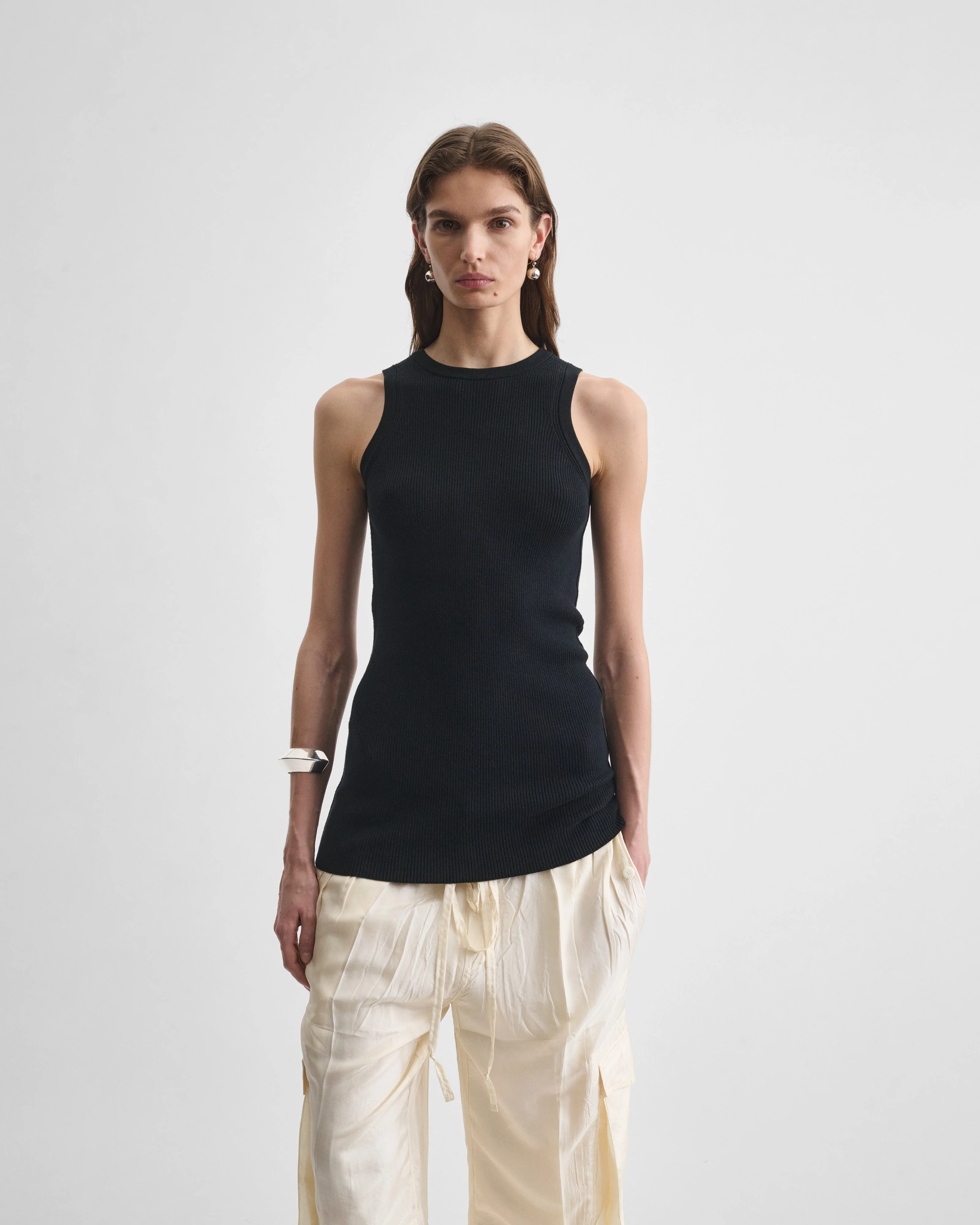 RIB TANK | black wool - Image 3