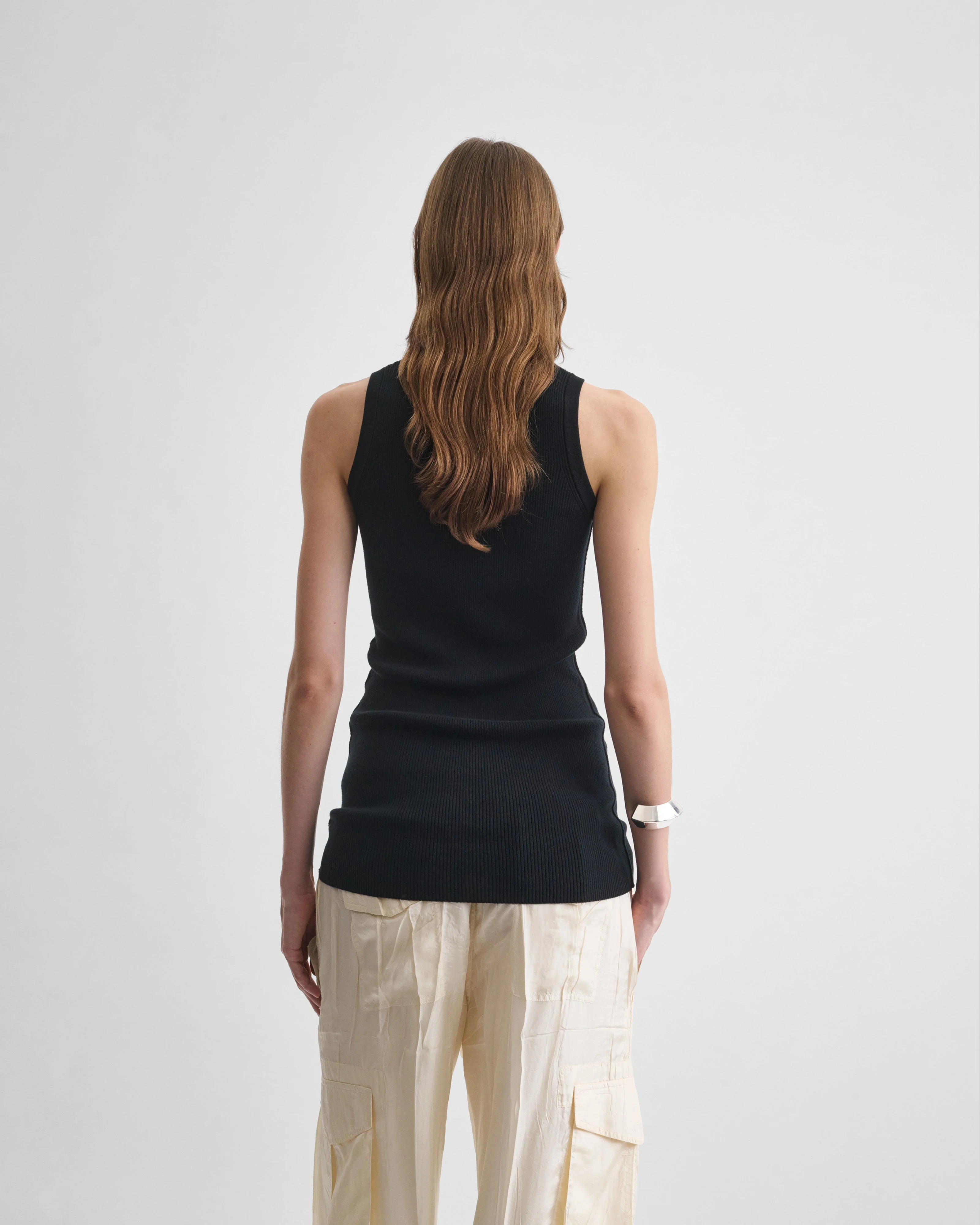 RIB TANK | black wool - Image 4