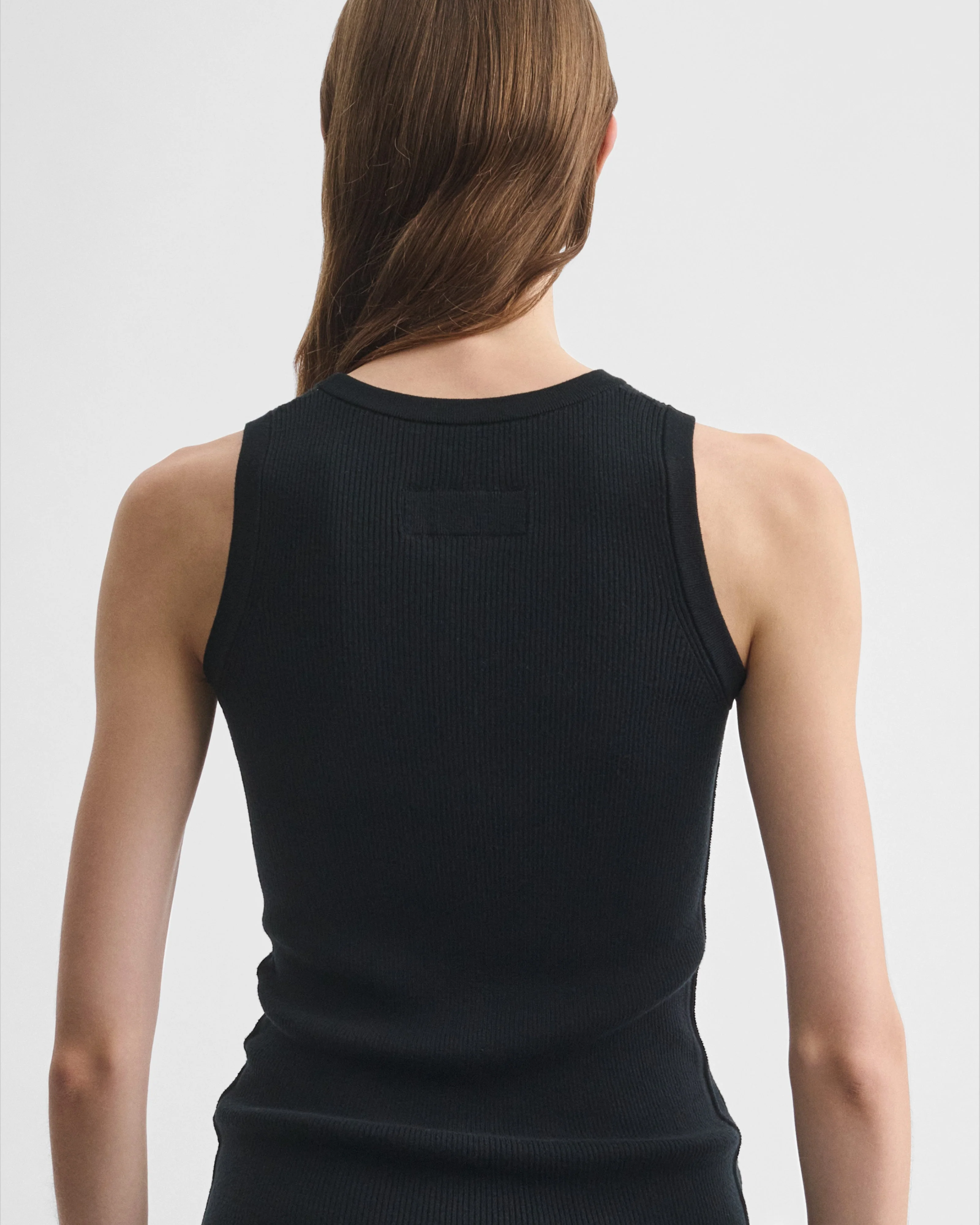 RIB TANK | black wool - Image 5