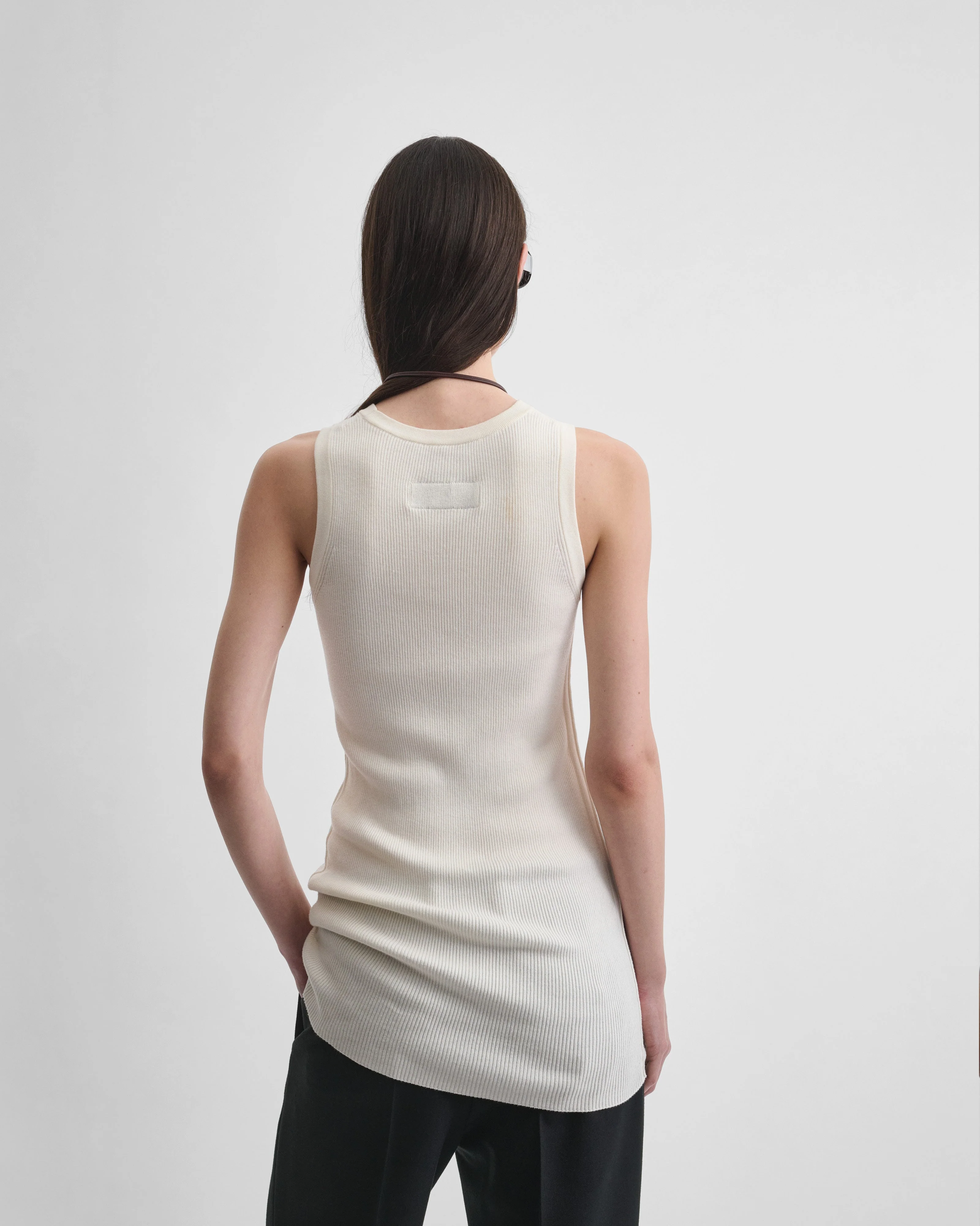 RIB TANK | cream wool - Image 4