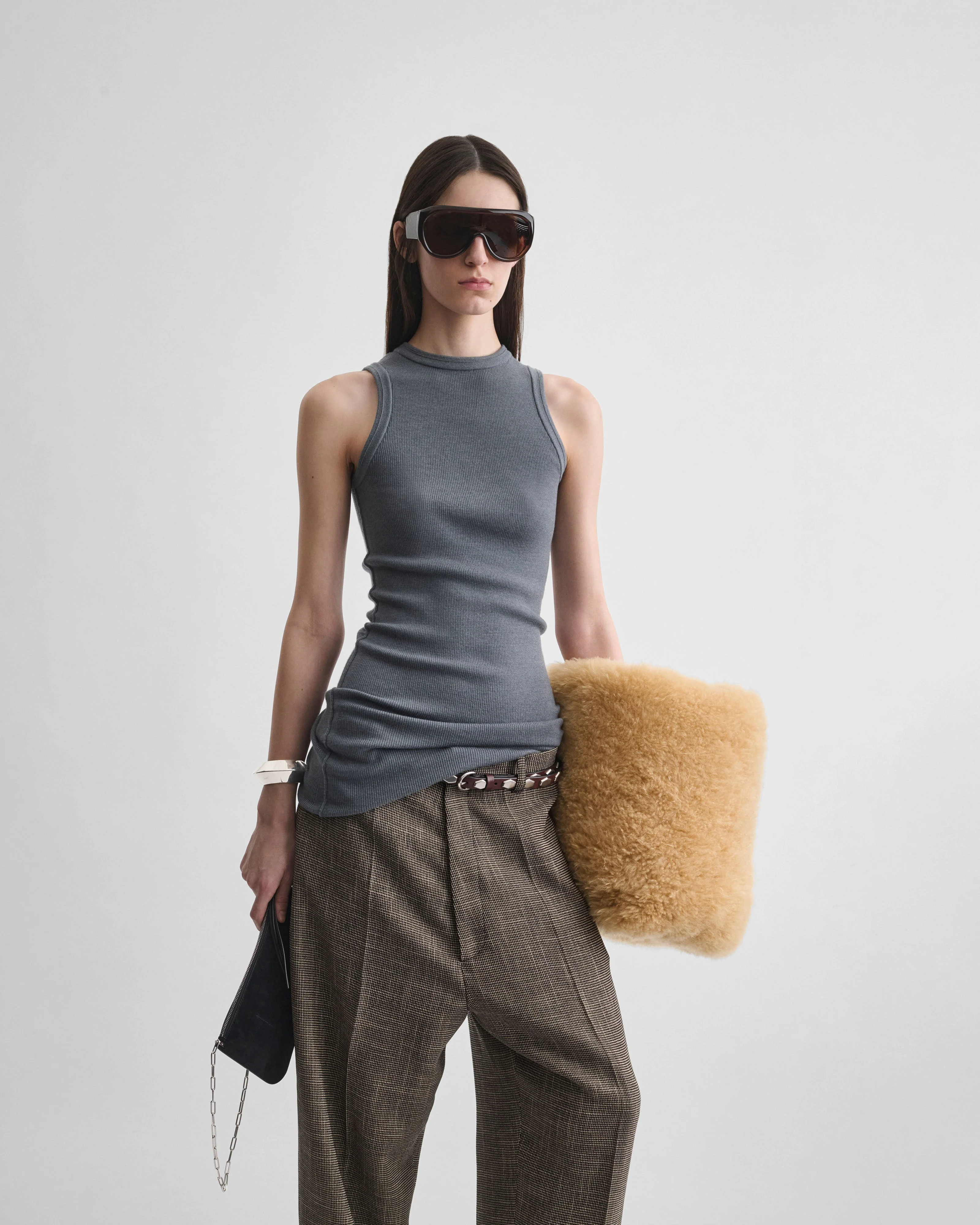 RIBBED TANK | grey wool - Image 3