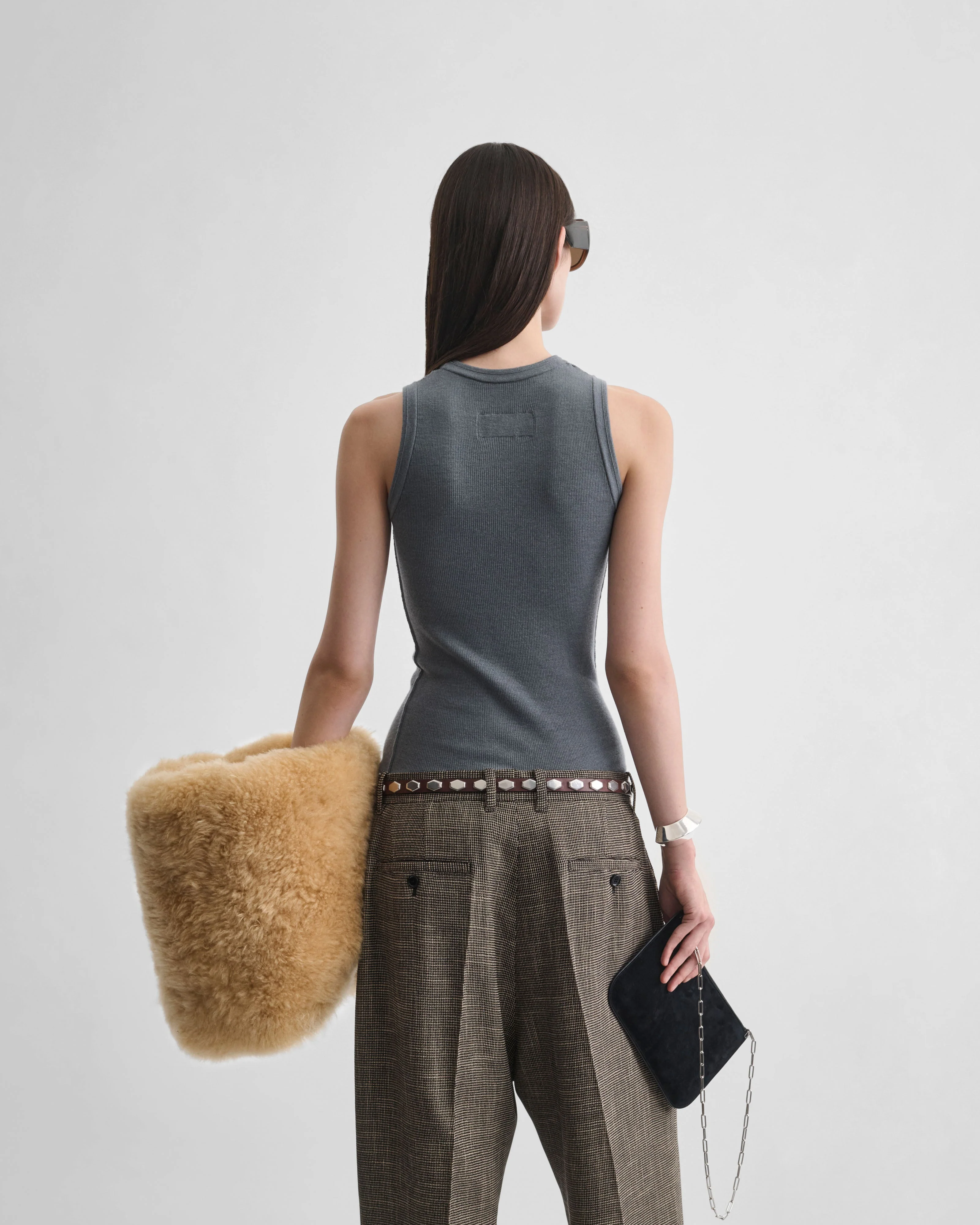 RIBBED TANK | grey wool - Image 4