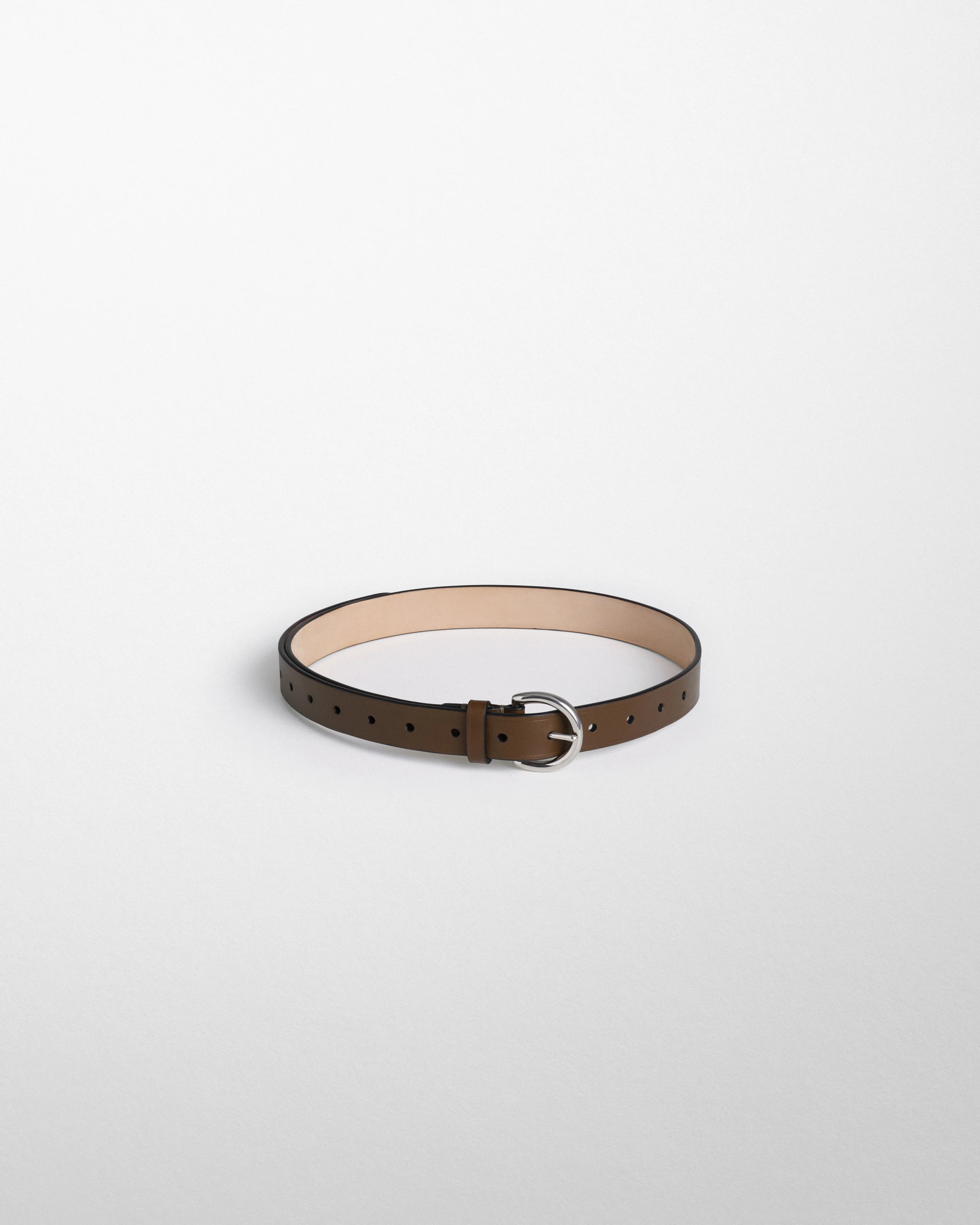 ROUND BUCKLE BELT 25MM | laurel leather