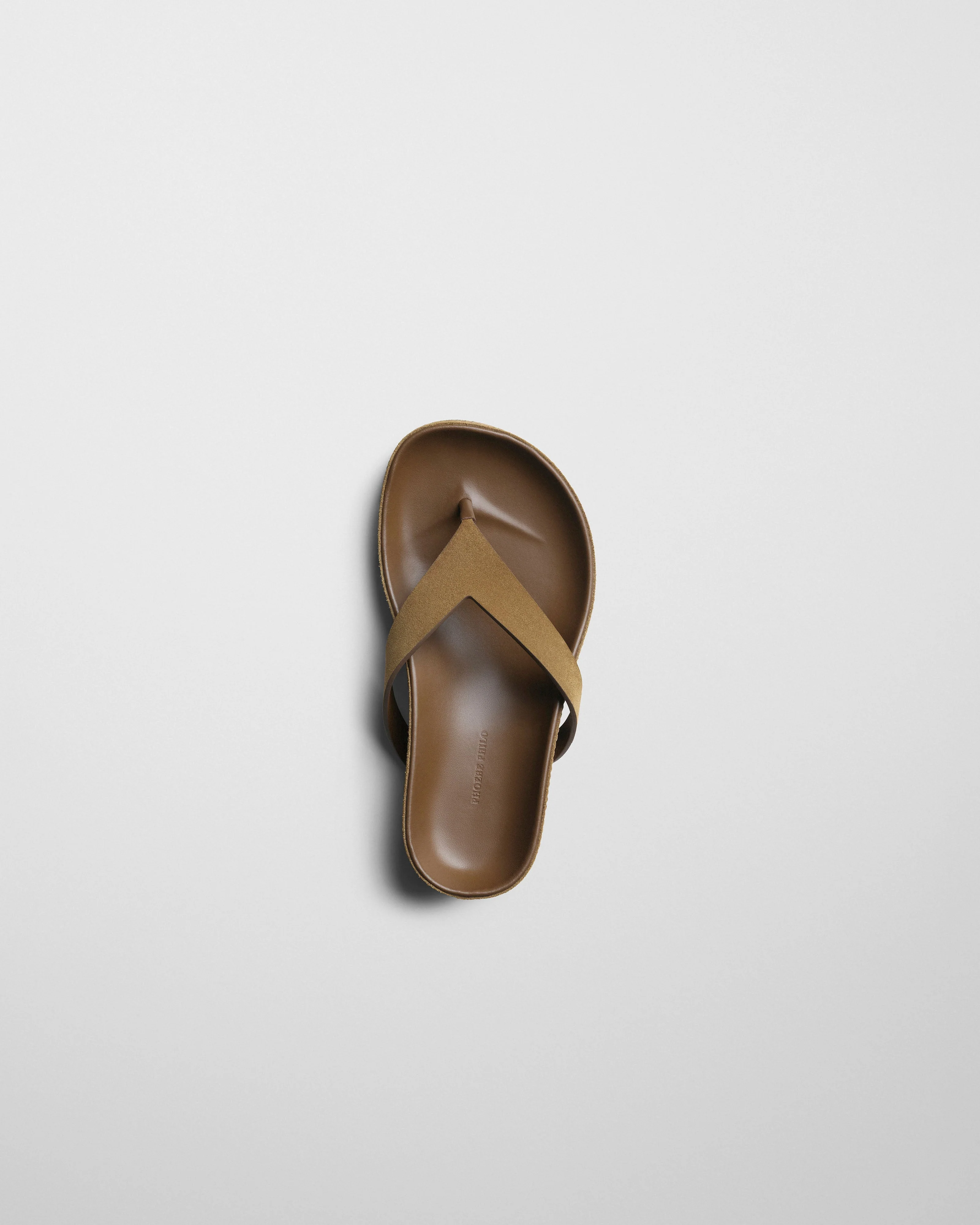 ROUND FLIP FLOP | caramel suede - Image 3