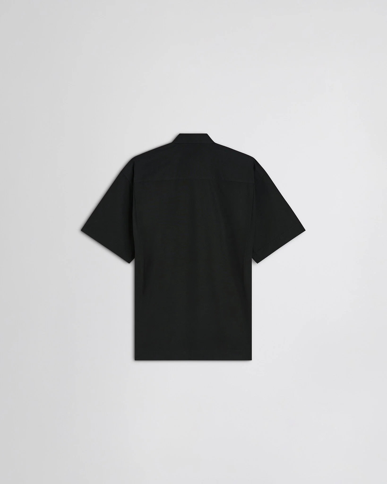 SHORT SLEEVE SHIRT | black cotton - Image 2