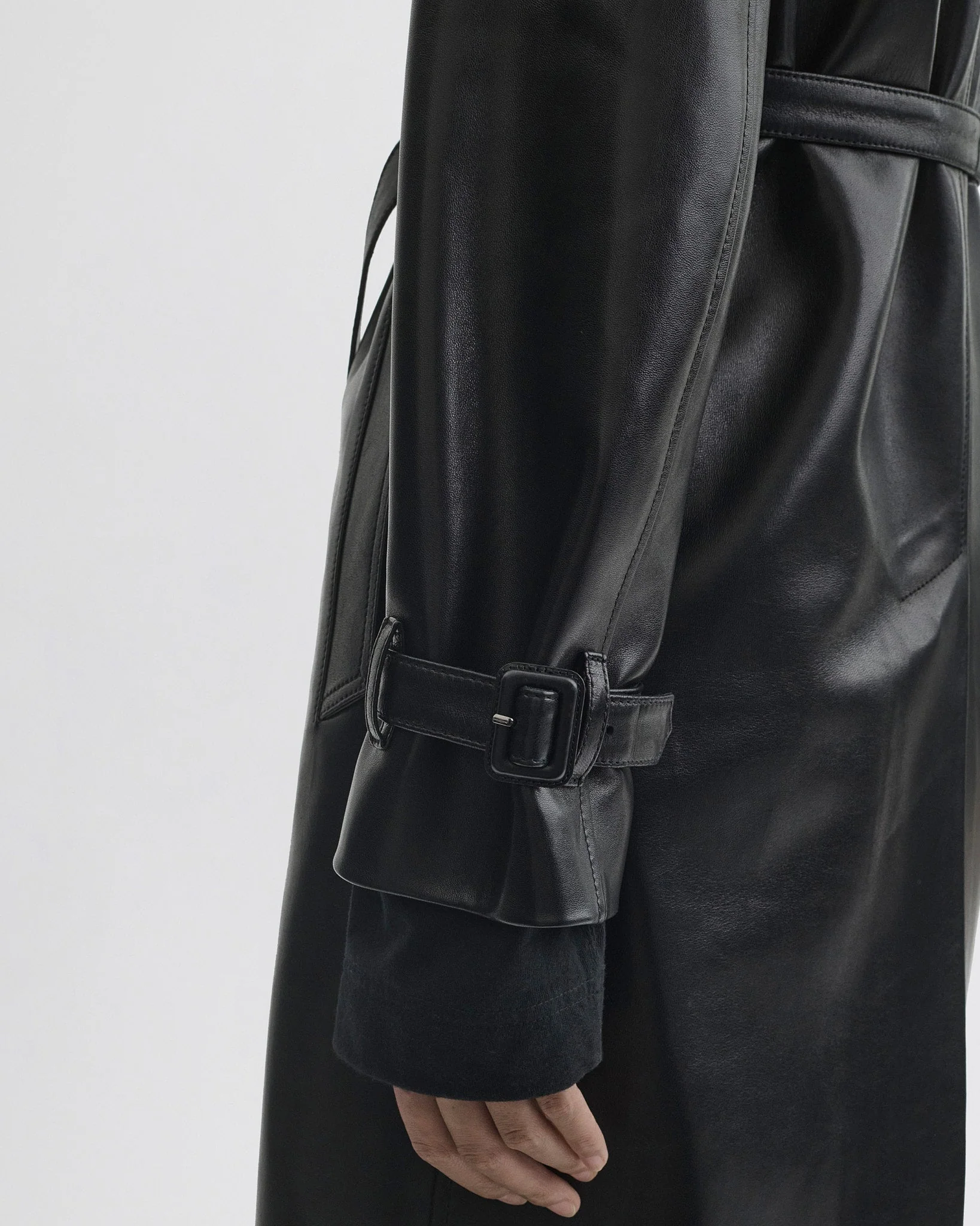 SHORT TRENCH | black leather - Image 5