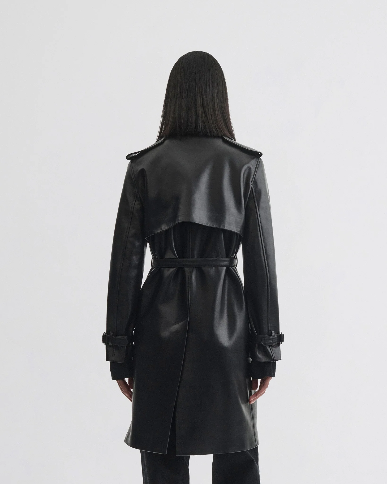 SHORT TRENCH | black leather - Image 6