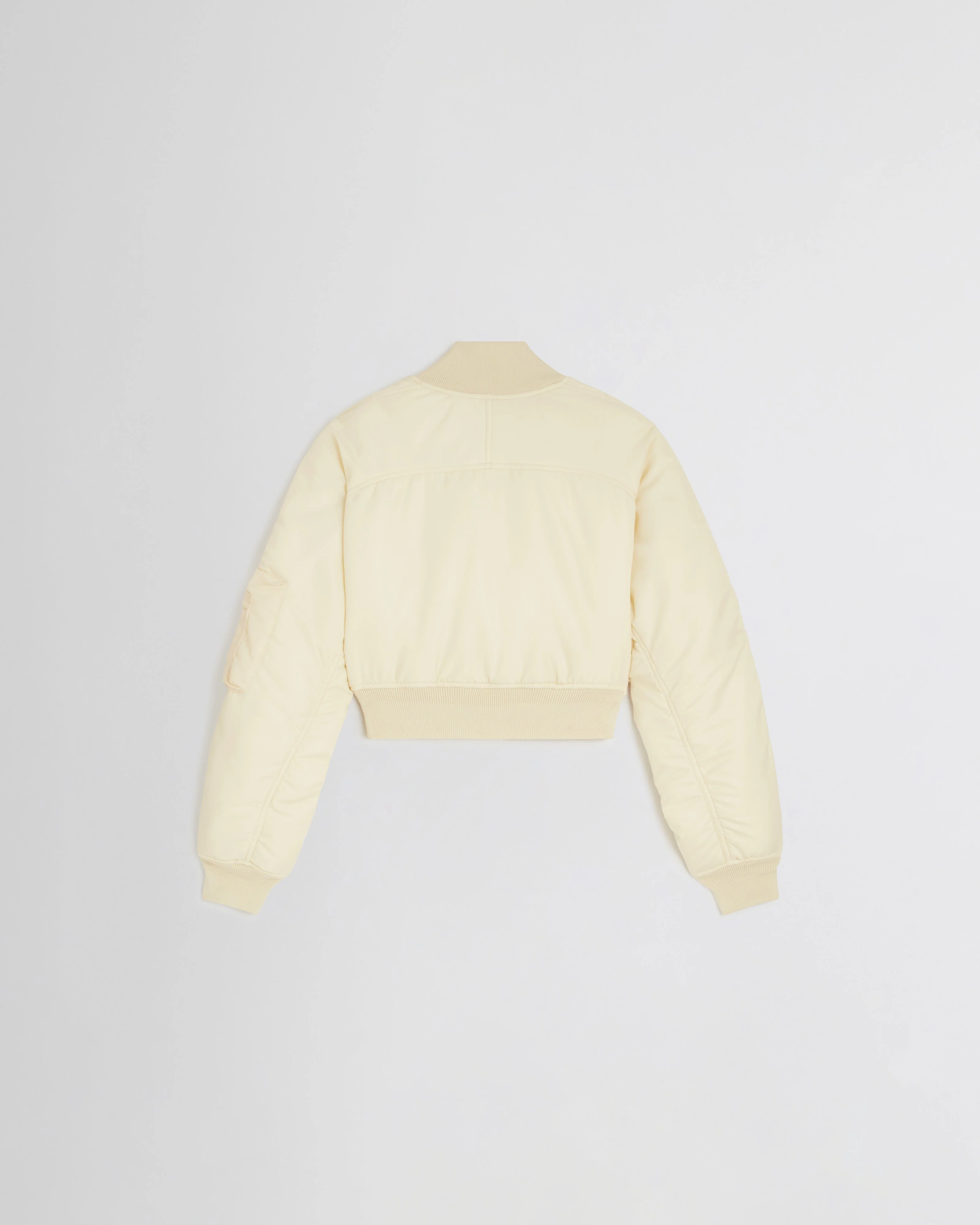 SHRUNK BOMBER | cream nylon - Image 2