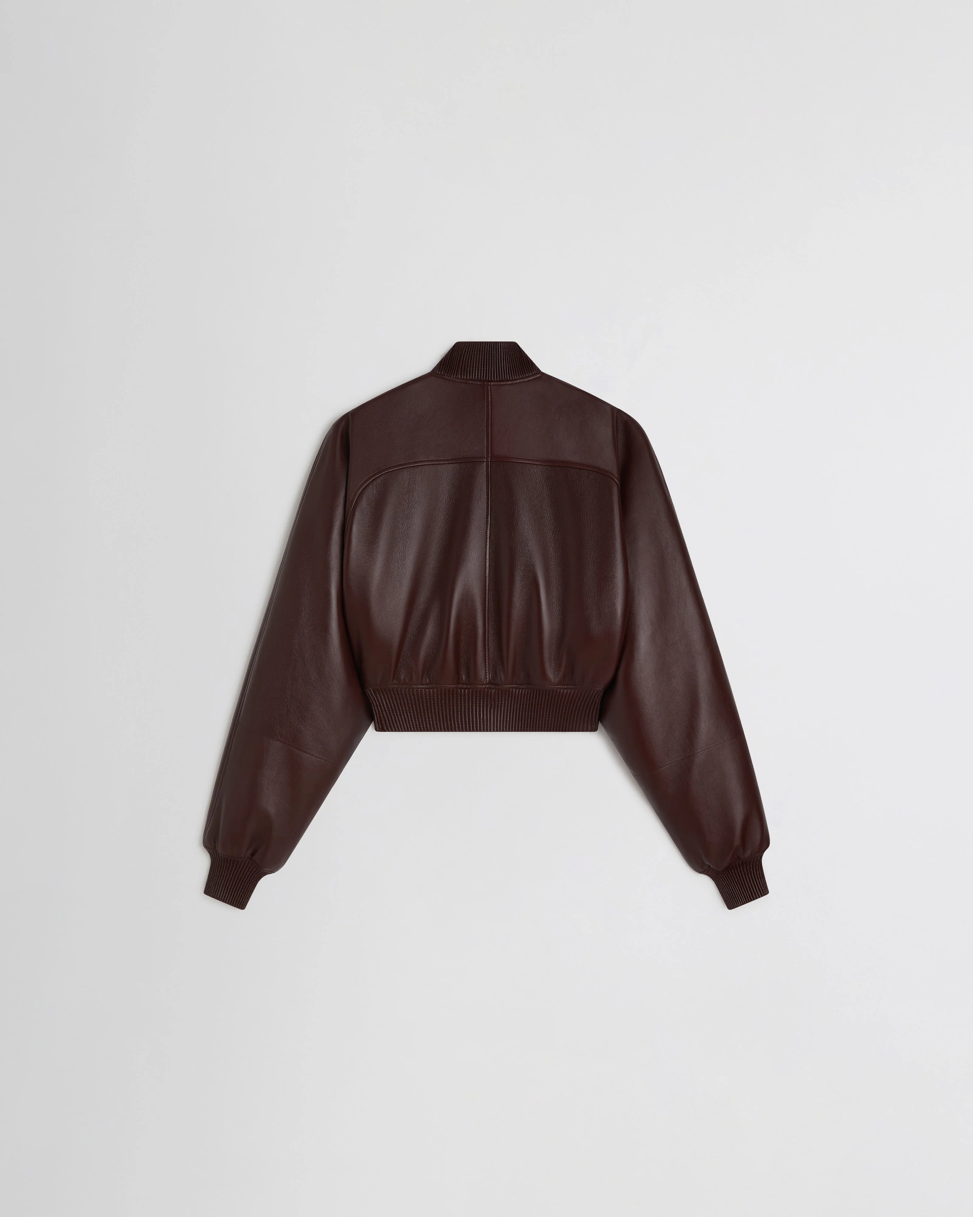 SHRUNK BOMBER | merlot leather - Image 2