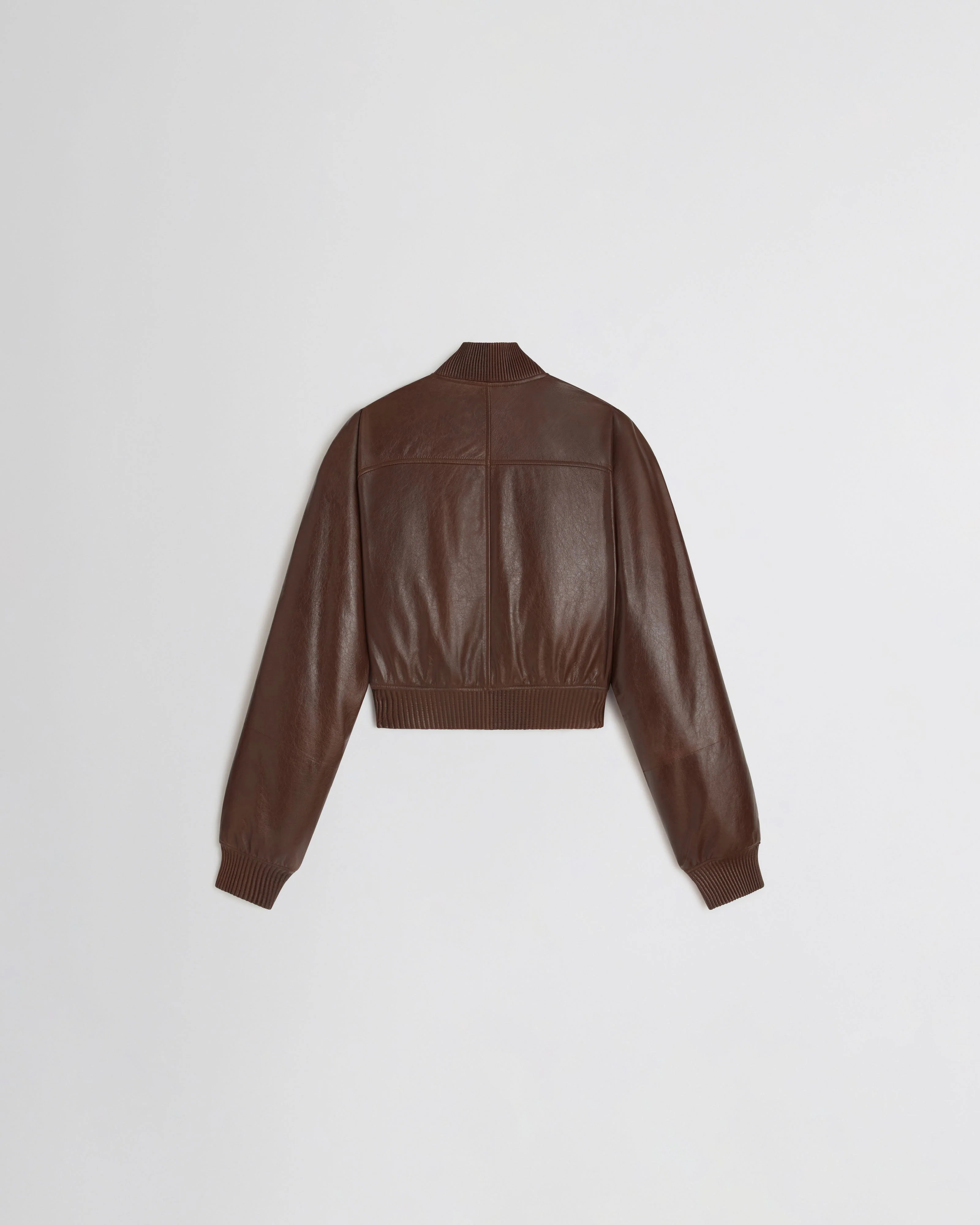 SHRUNK BOMBER | tobacco leather - Image 2