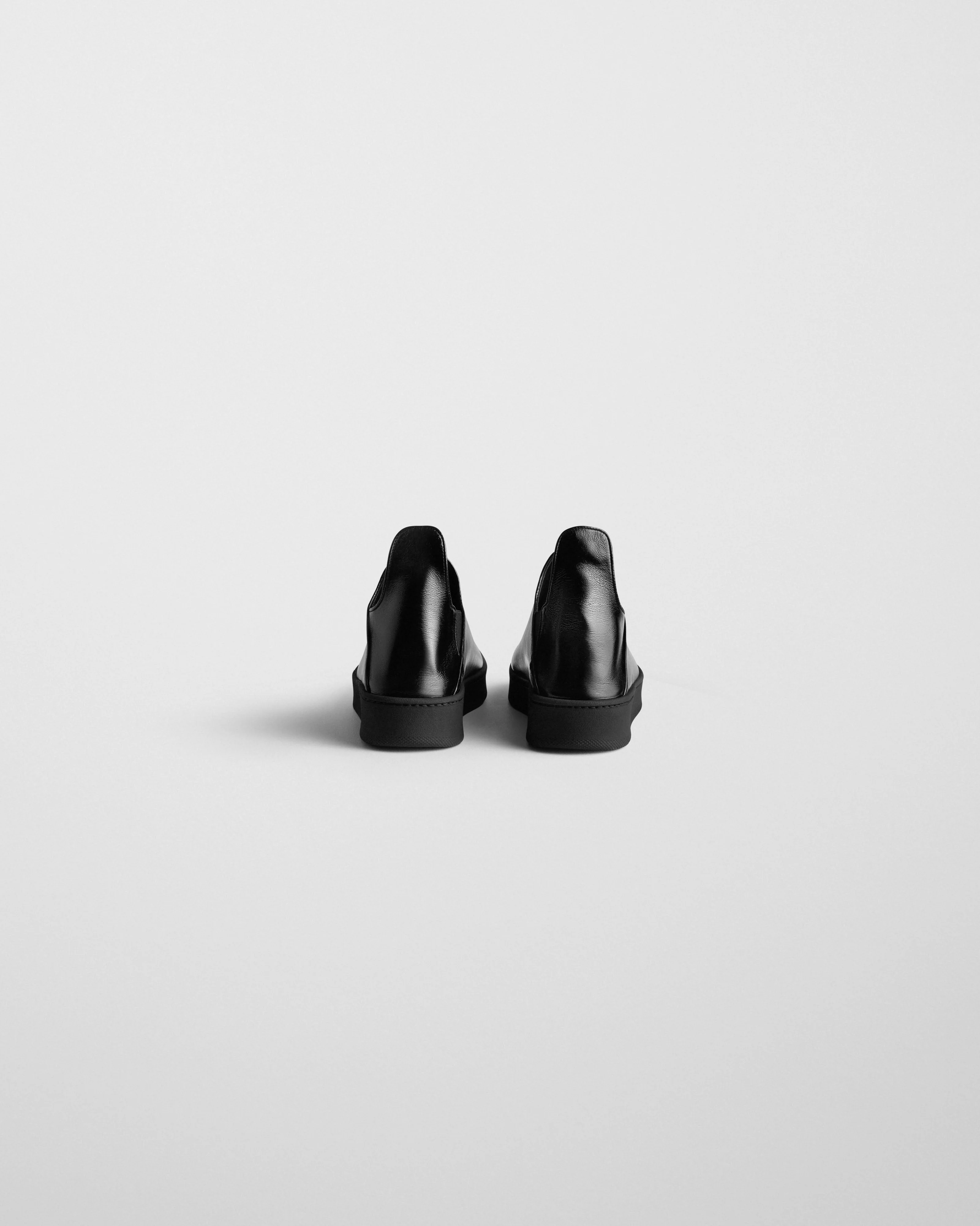 SLIP ON SNEAKER | black leather - Image 4