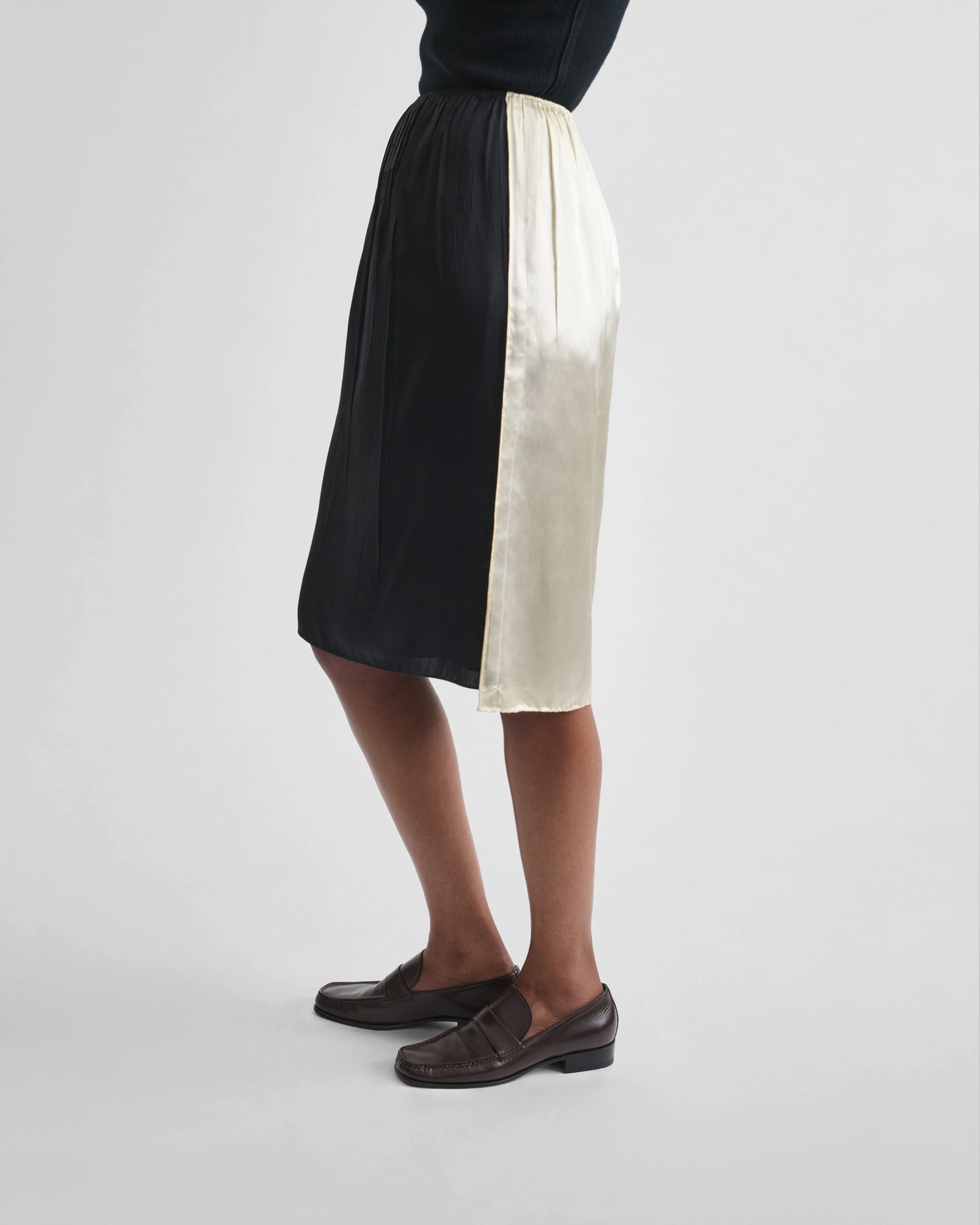 SLIP SKIRT | black silk - Image 4