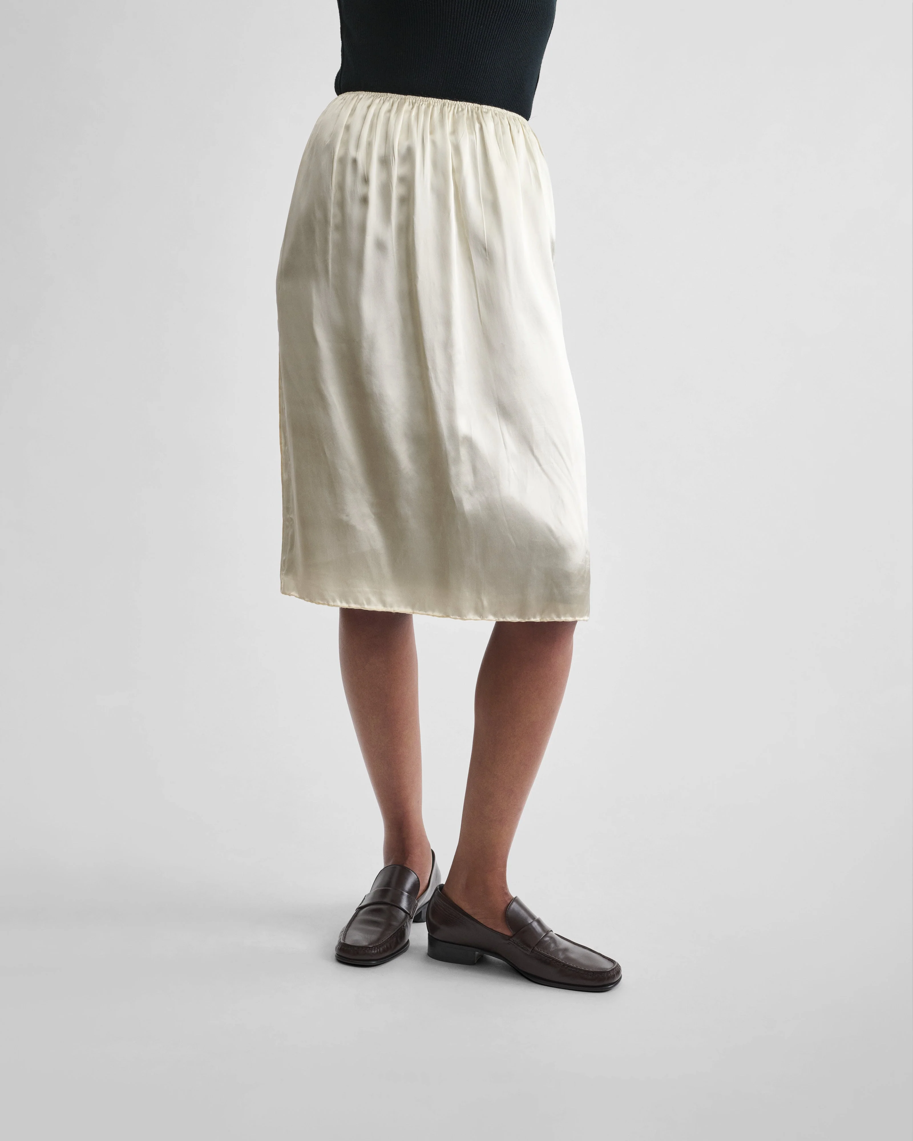 SLIP SKIRT | black silk - Image 5