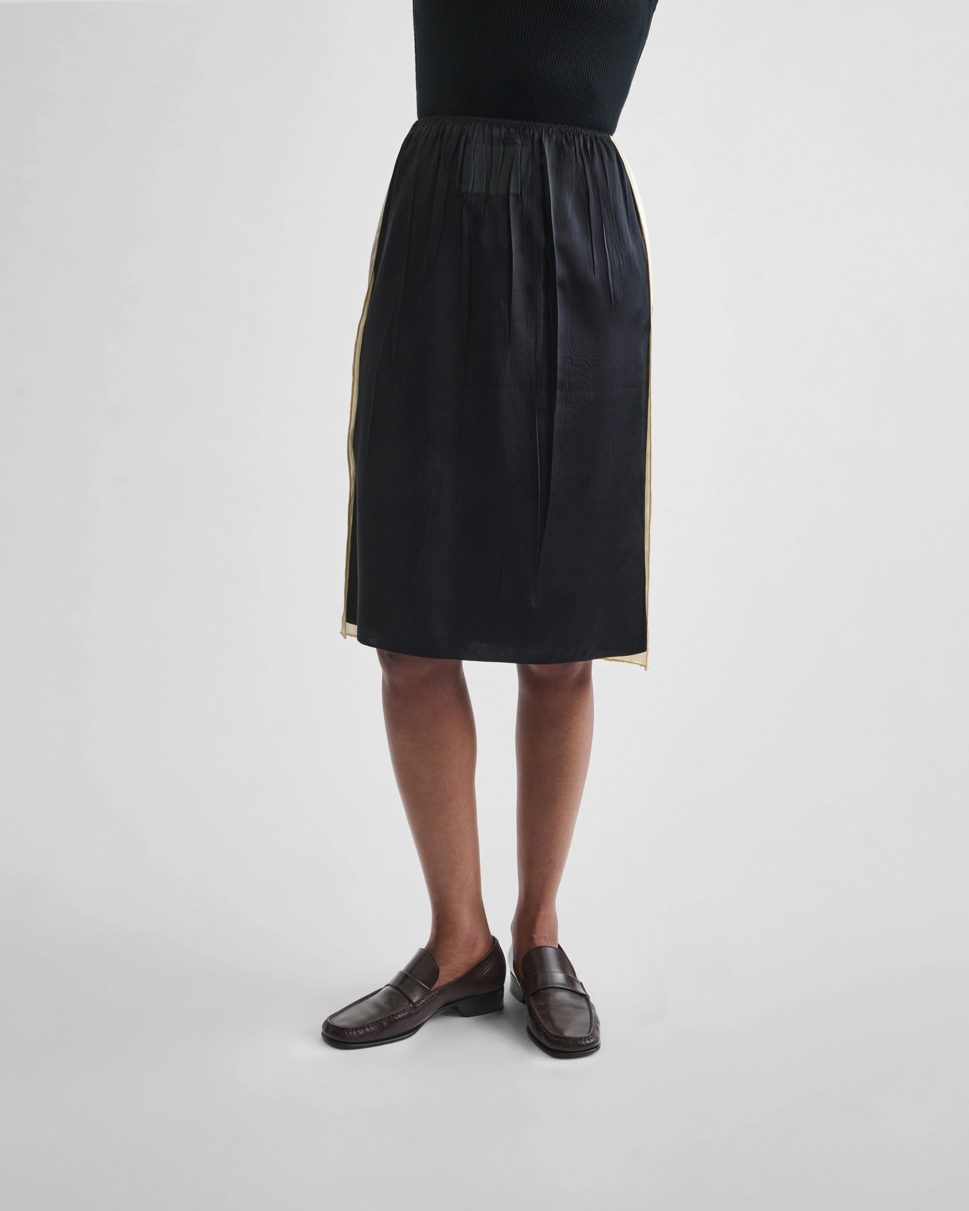 SLIP SKIRT | black silk - Image 6
