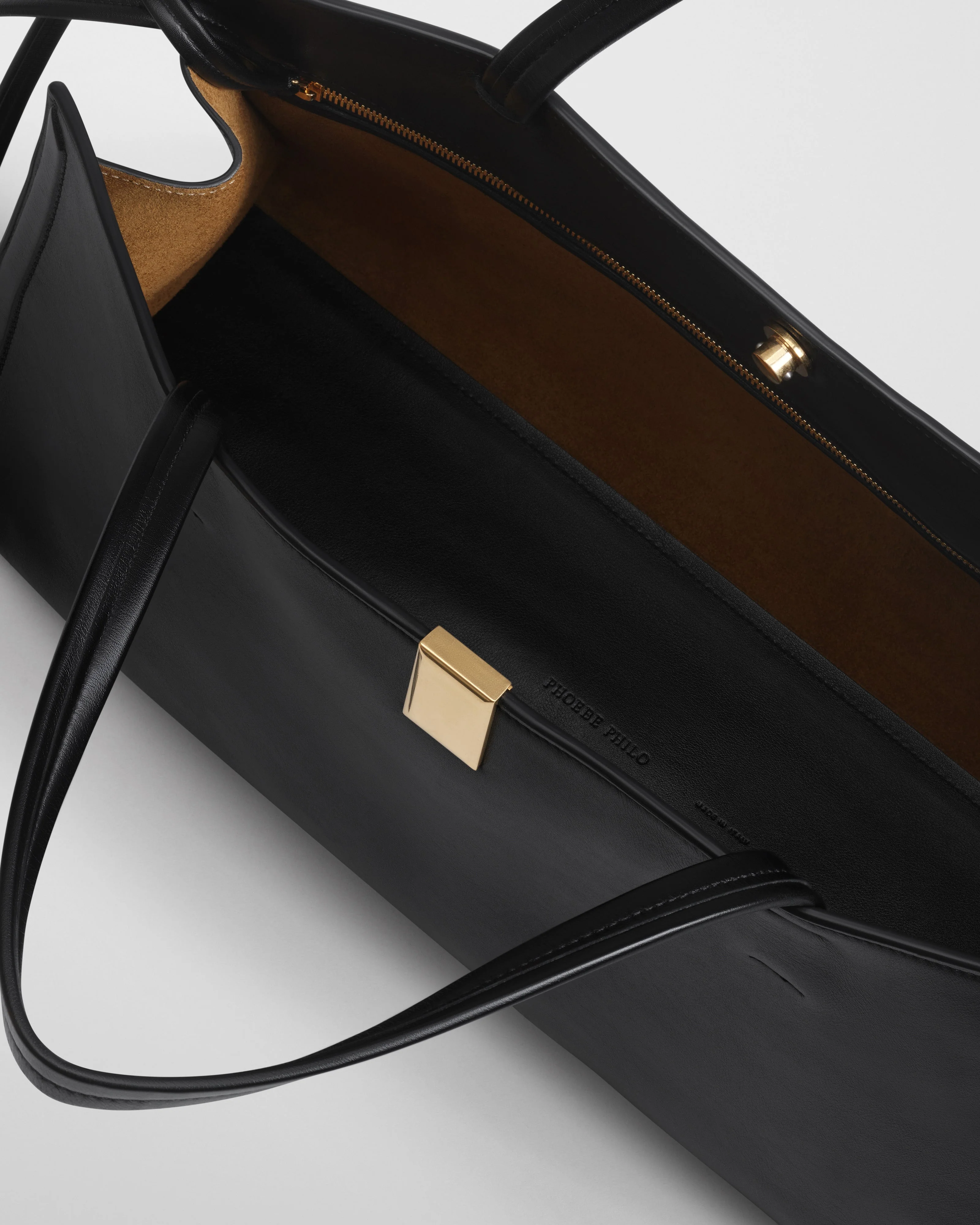 SMALL KIT CABAS | black leather with gold - Image 4