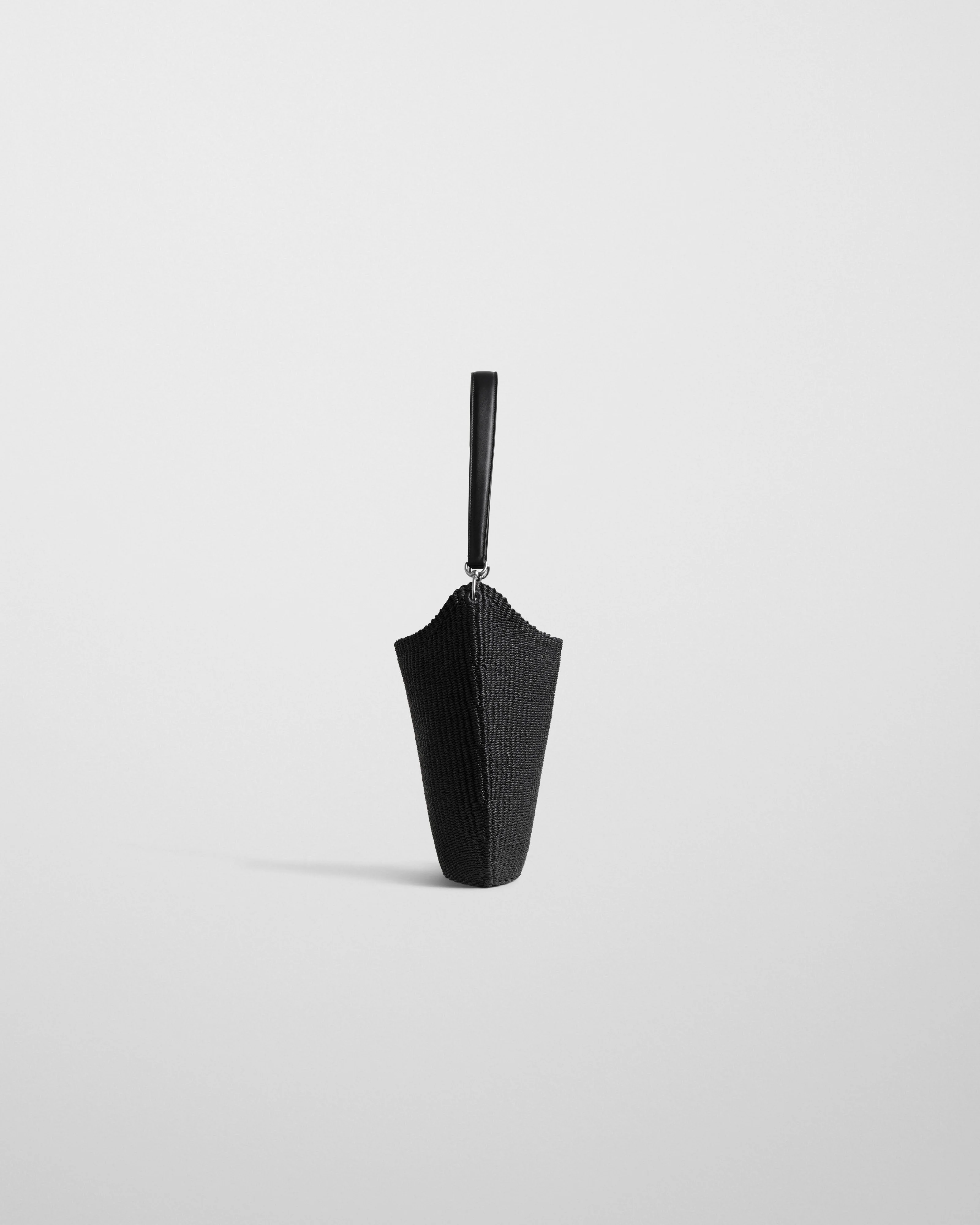 SMALL SLOPE SLING | black woven viscose - Image 3