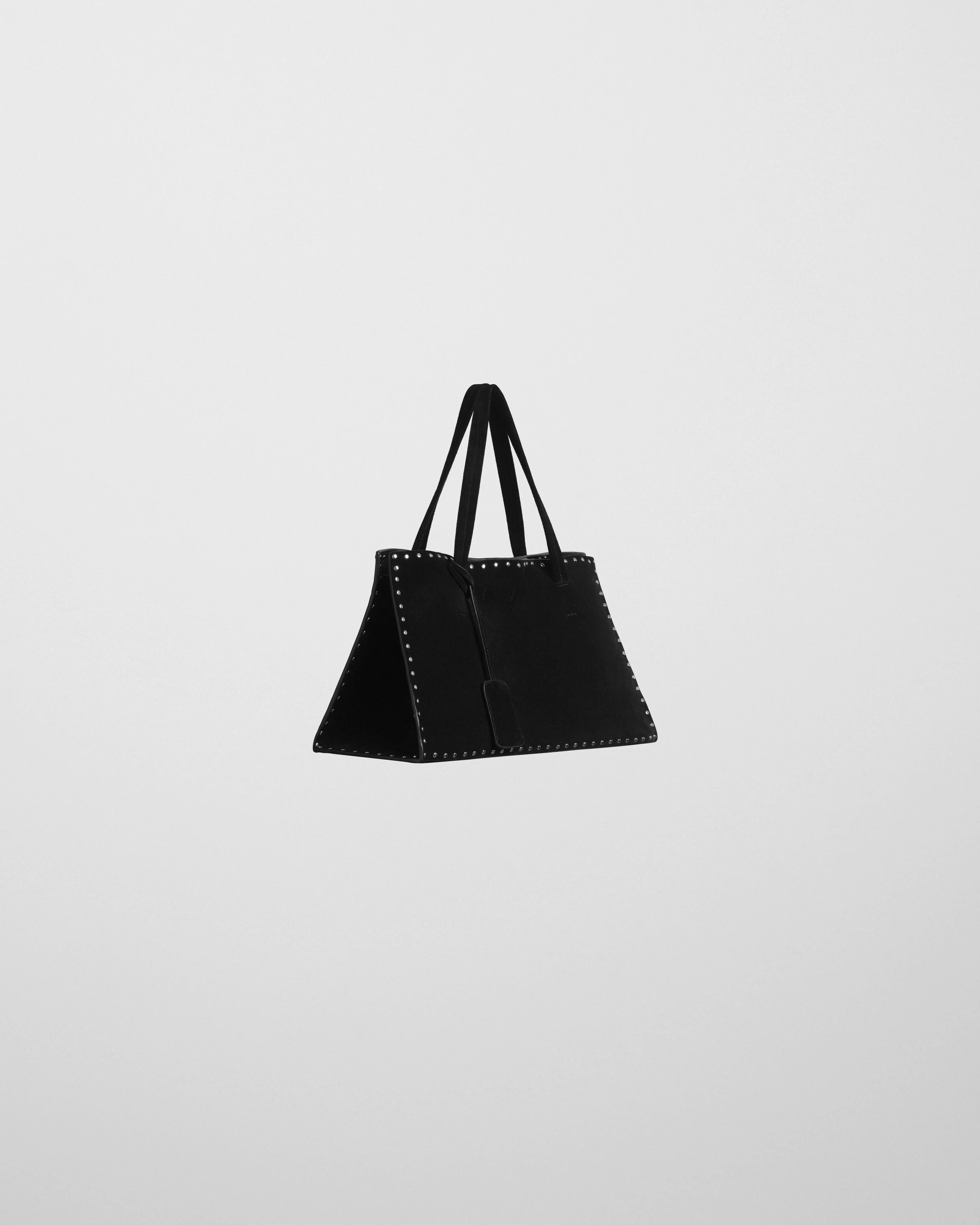 SMALL STUD CABAS | black suede - Image 3