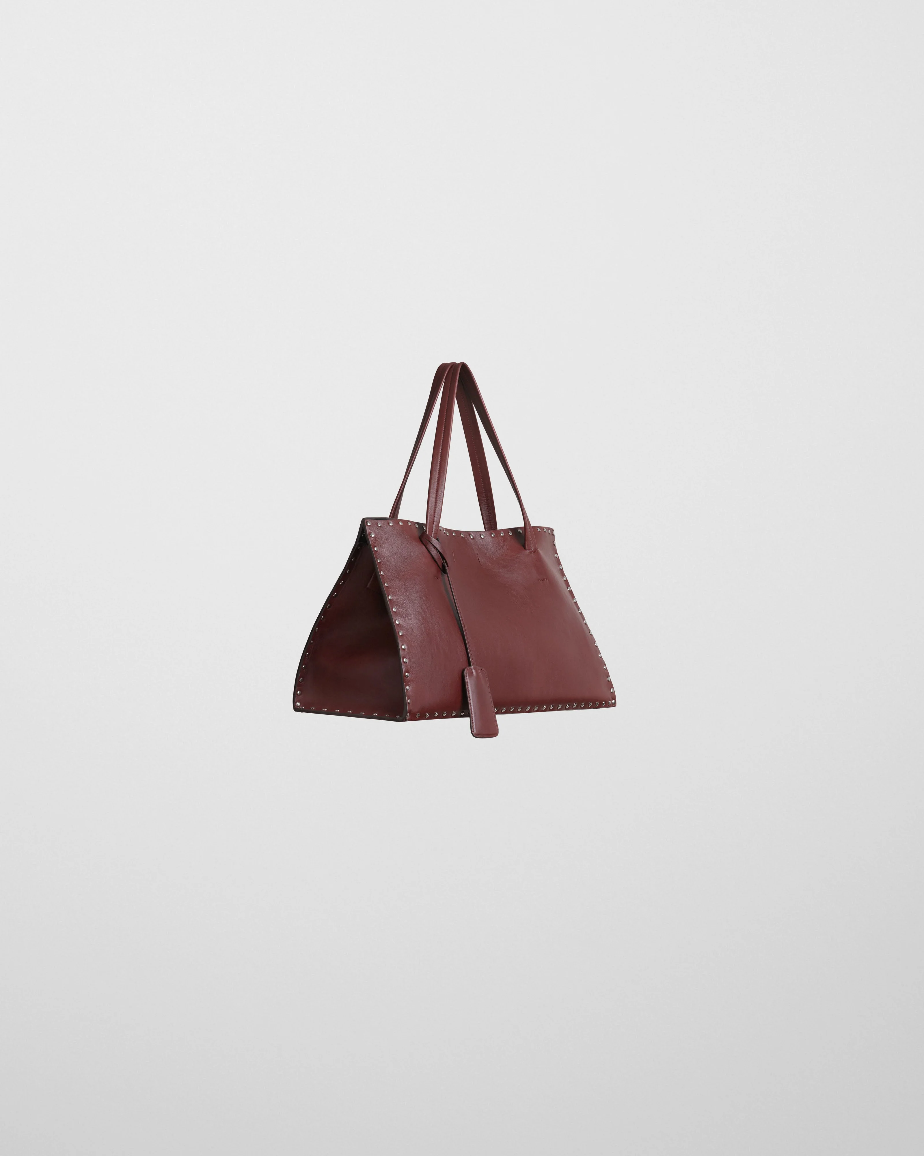 SMALL STUD CABAS | chestnut leather - Image 3