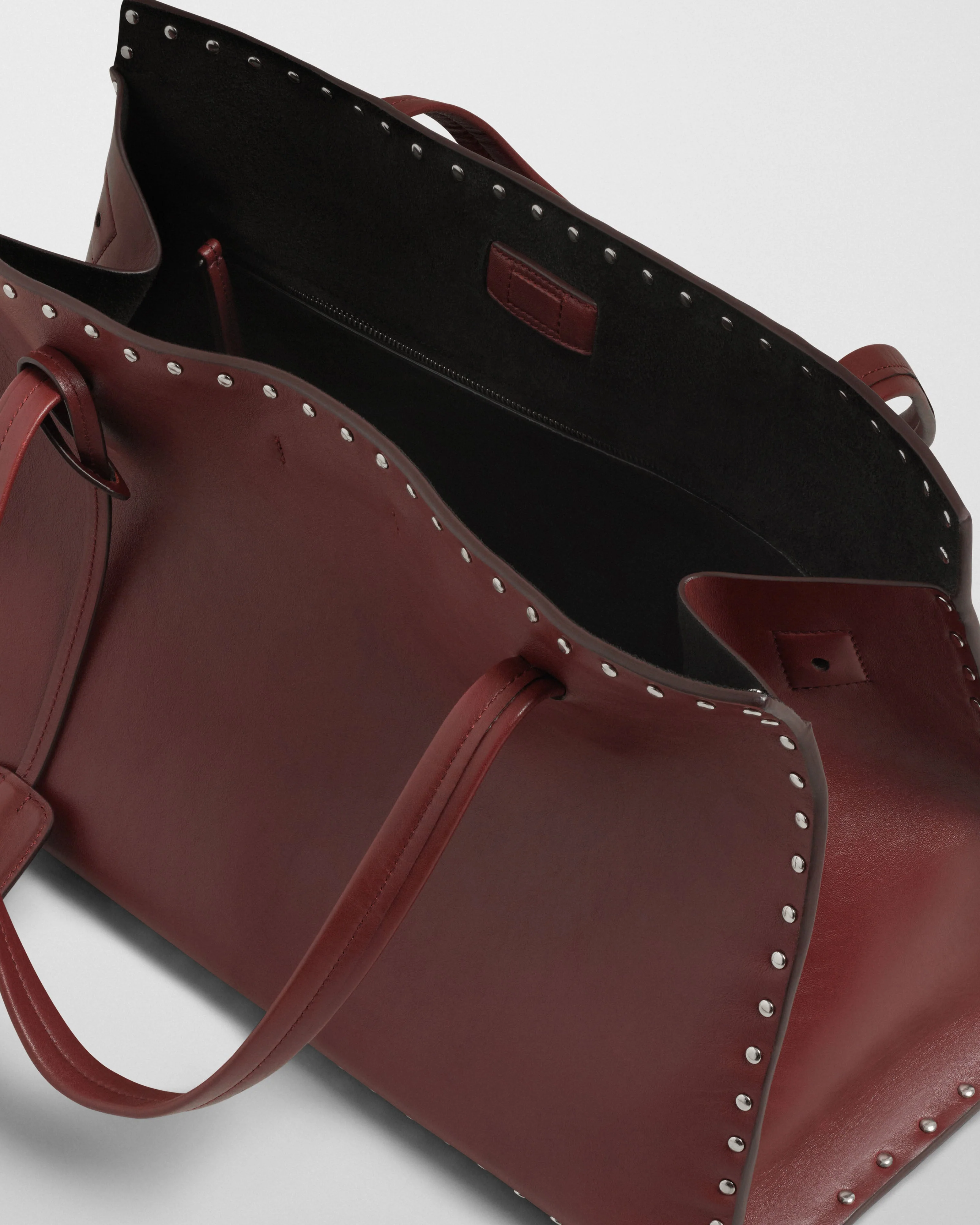 SMALL STUD CABAS | chestnut leather - Image 4