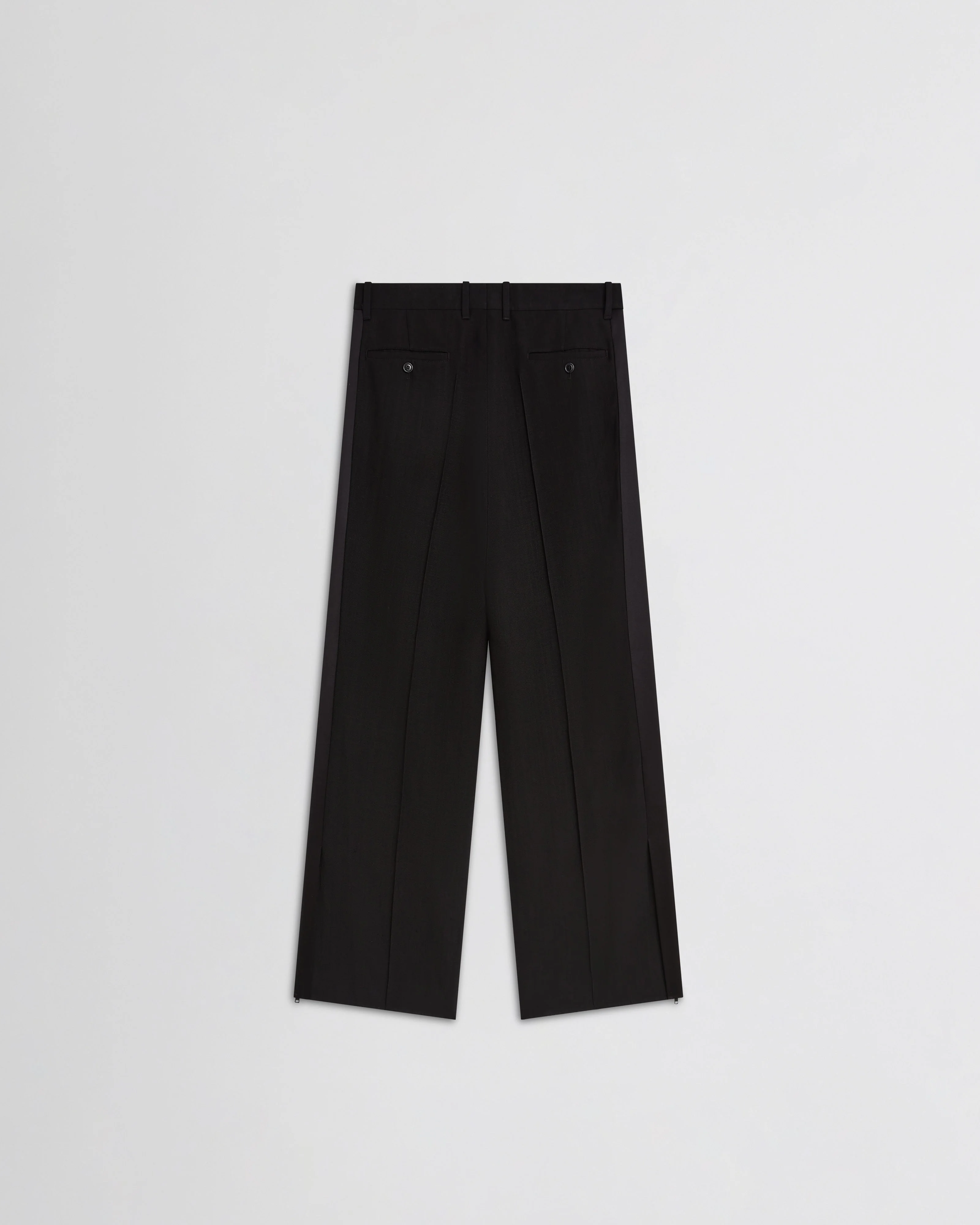 SPLIT TUX TROUSERS | black wool - Image 2