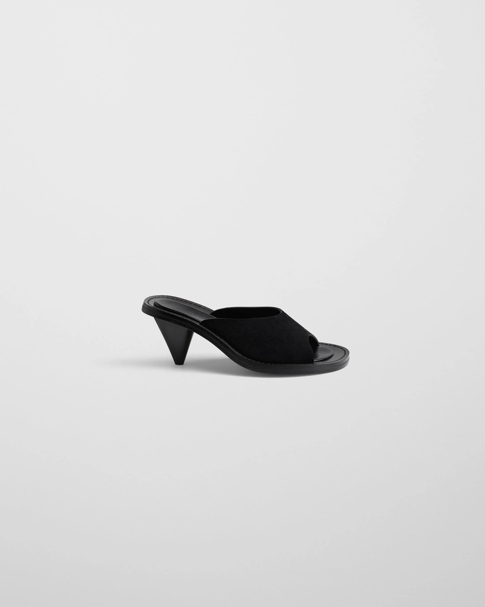 STRAP MULE | black suede