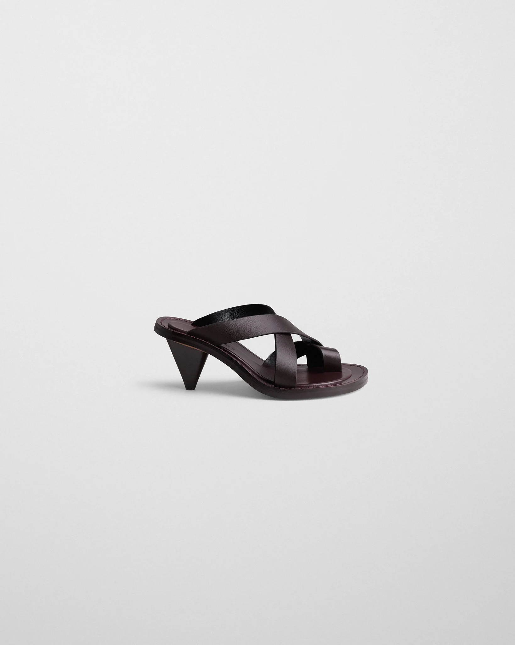 STRAP SANDAL 75 | oxblood leather