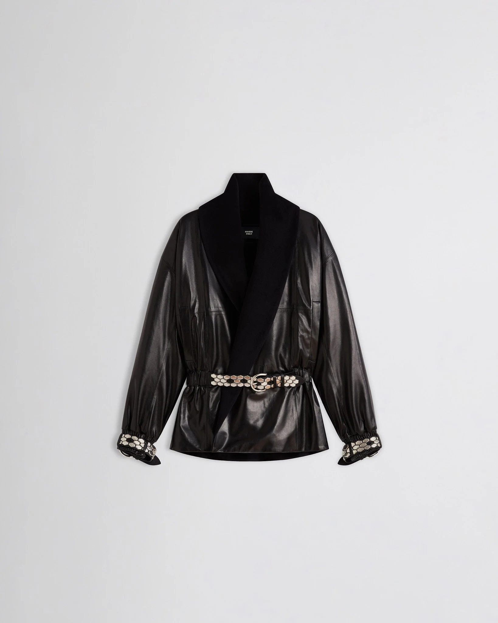 STUD JACKET | black leather