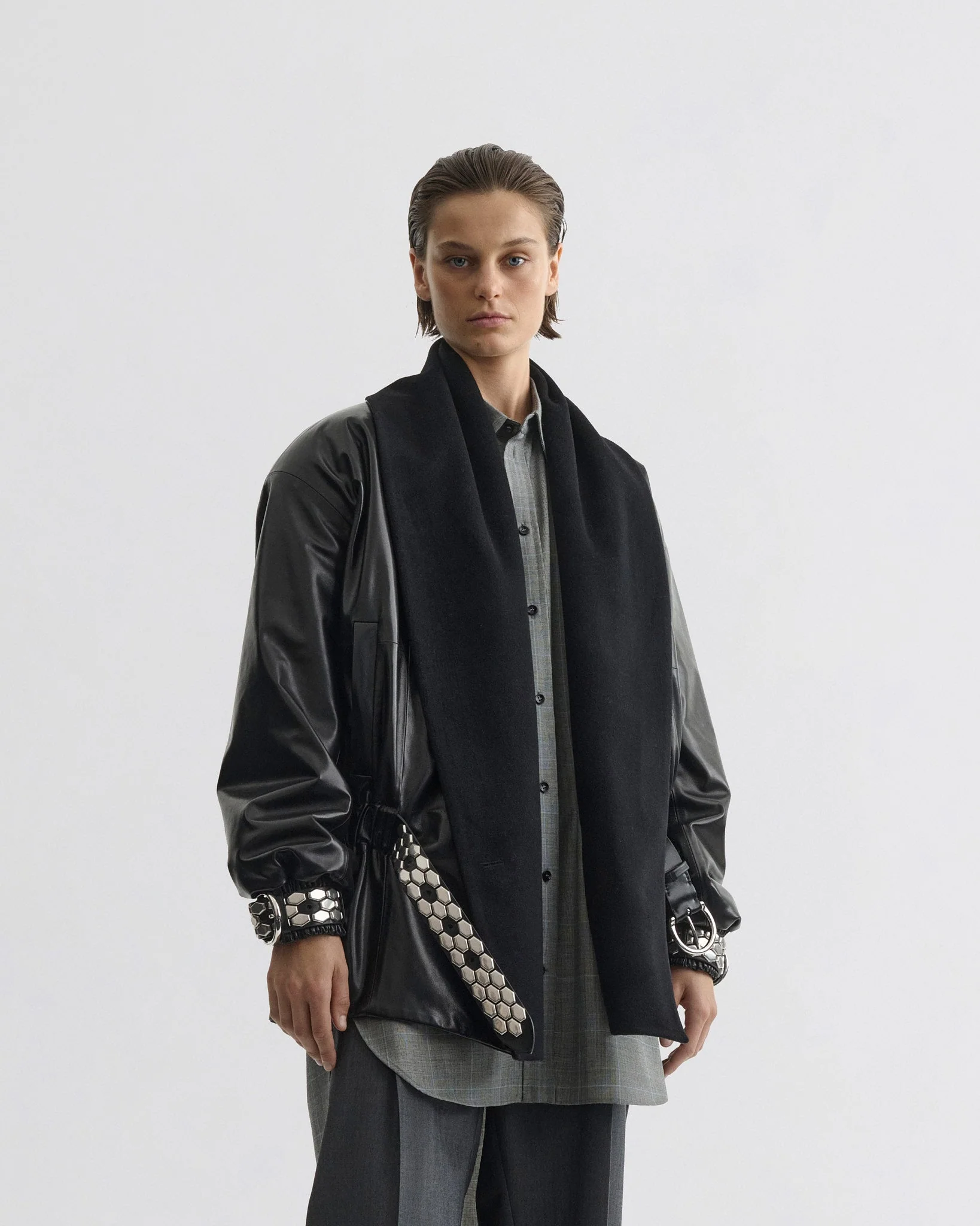 STUD JACKET | black leather - Image 4