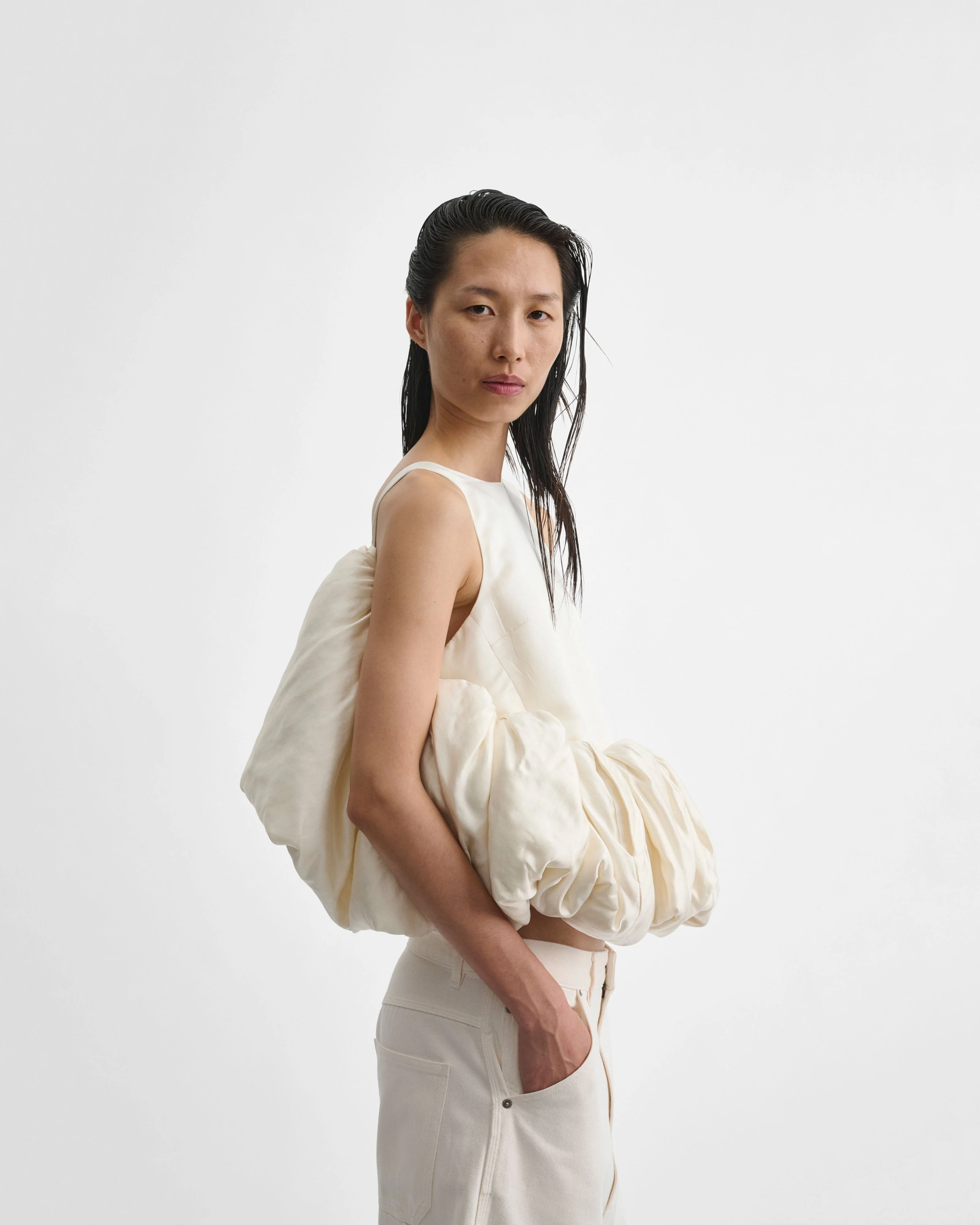 SUGAR VEST | vanilla silk satin - Image 4