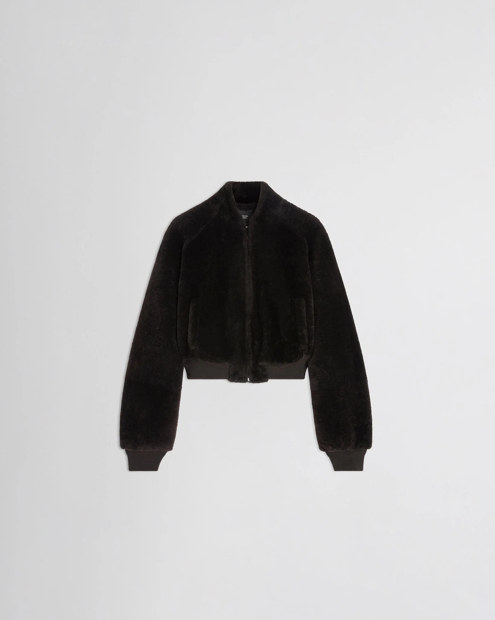 SUPER SOFT BOMBER JACKET | deep brown shearling