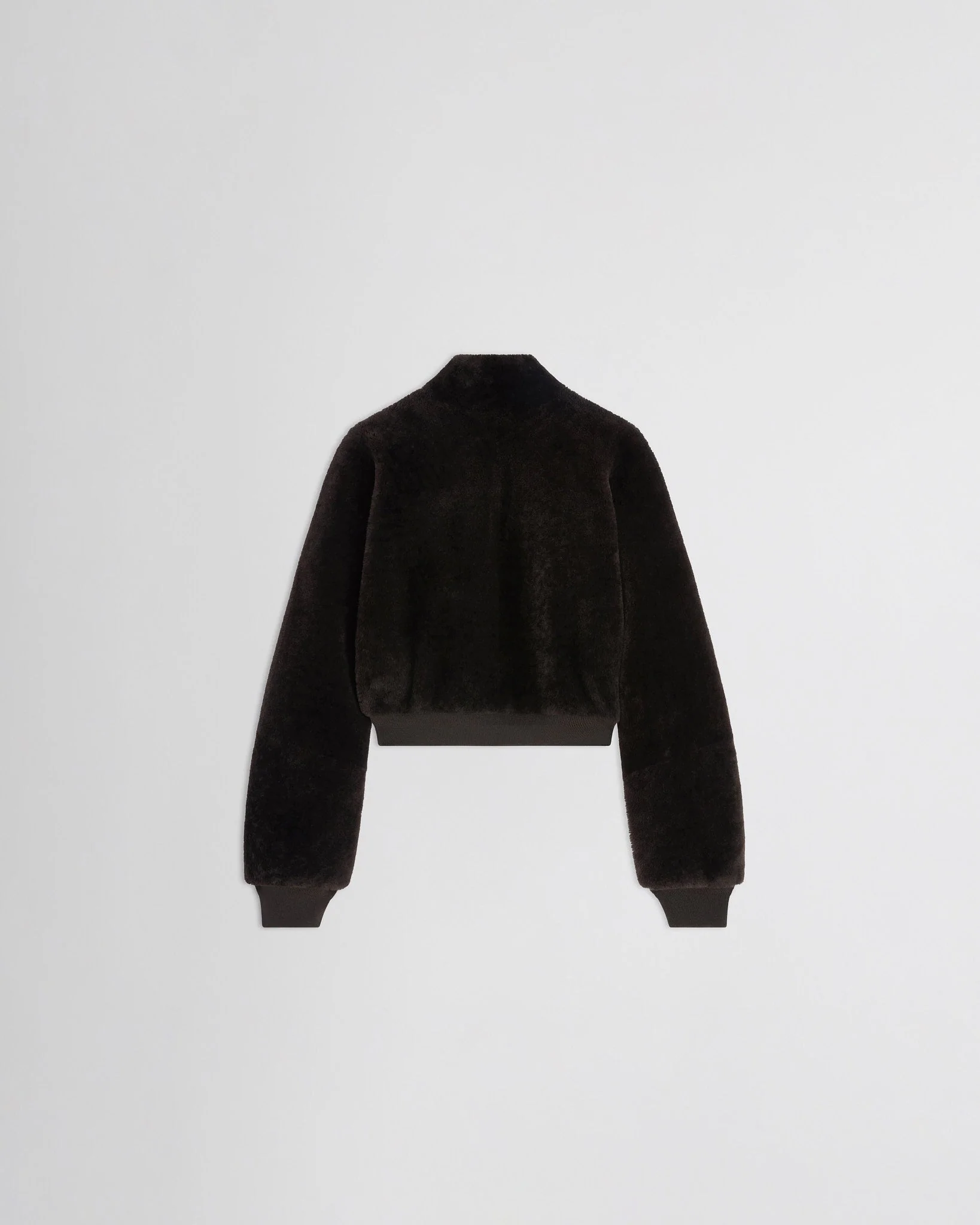 SUPER SOFT BOMBER JACKET | deep brown shearling - Image 2