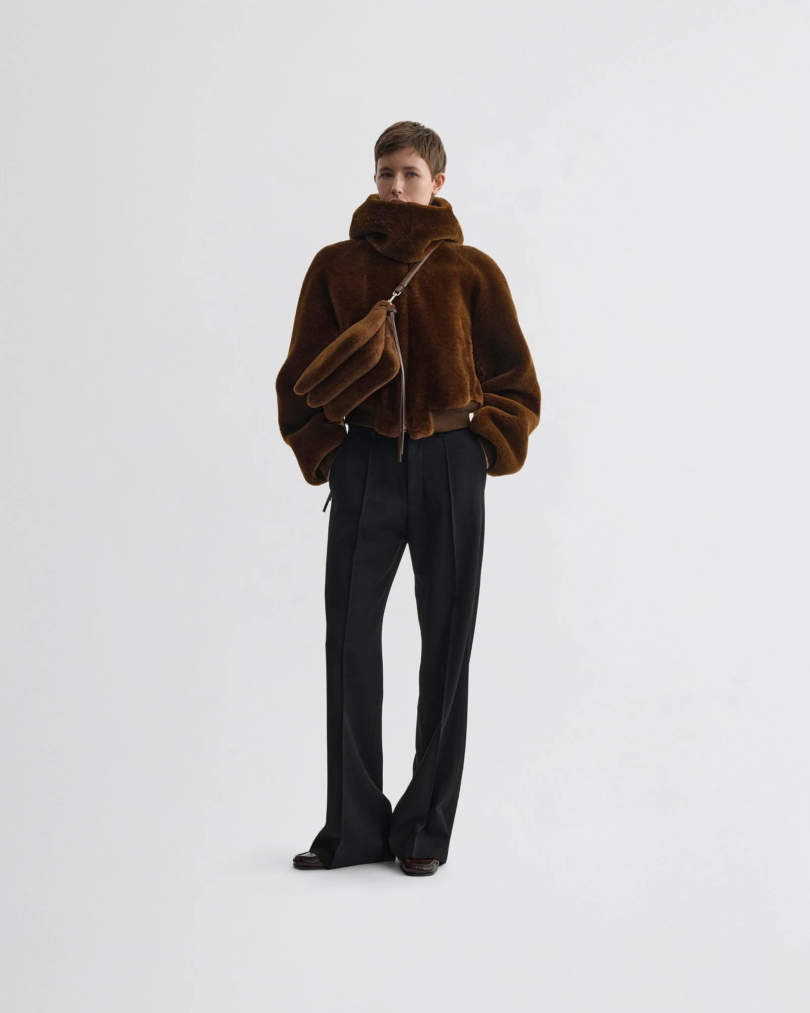 SUPER SOFT BOMBER JACKET | ginger shearling - Image 3