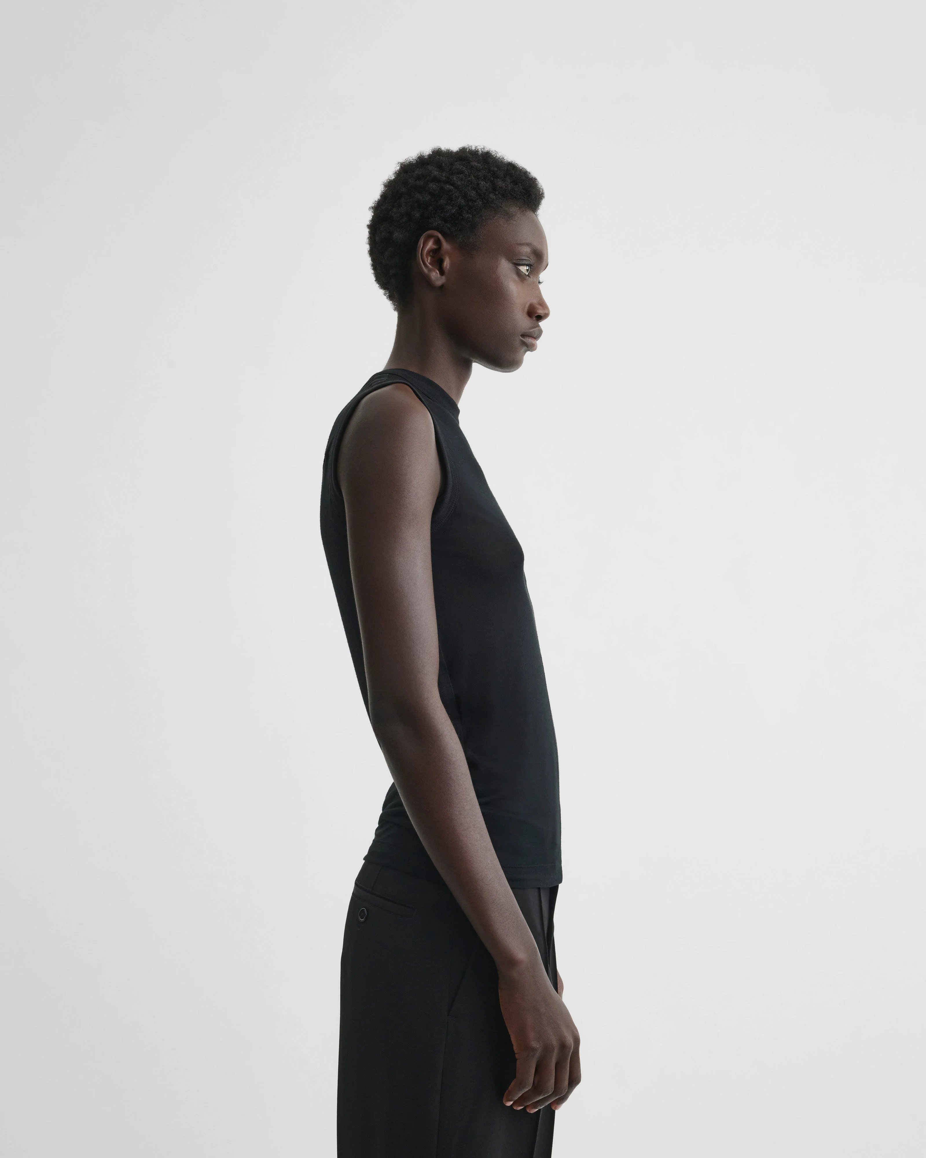 UNDERPINNING TANK TOP | black cotton - Image 5