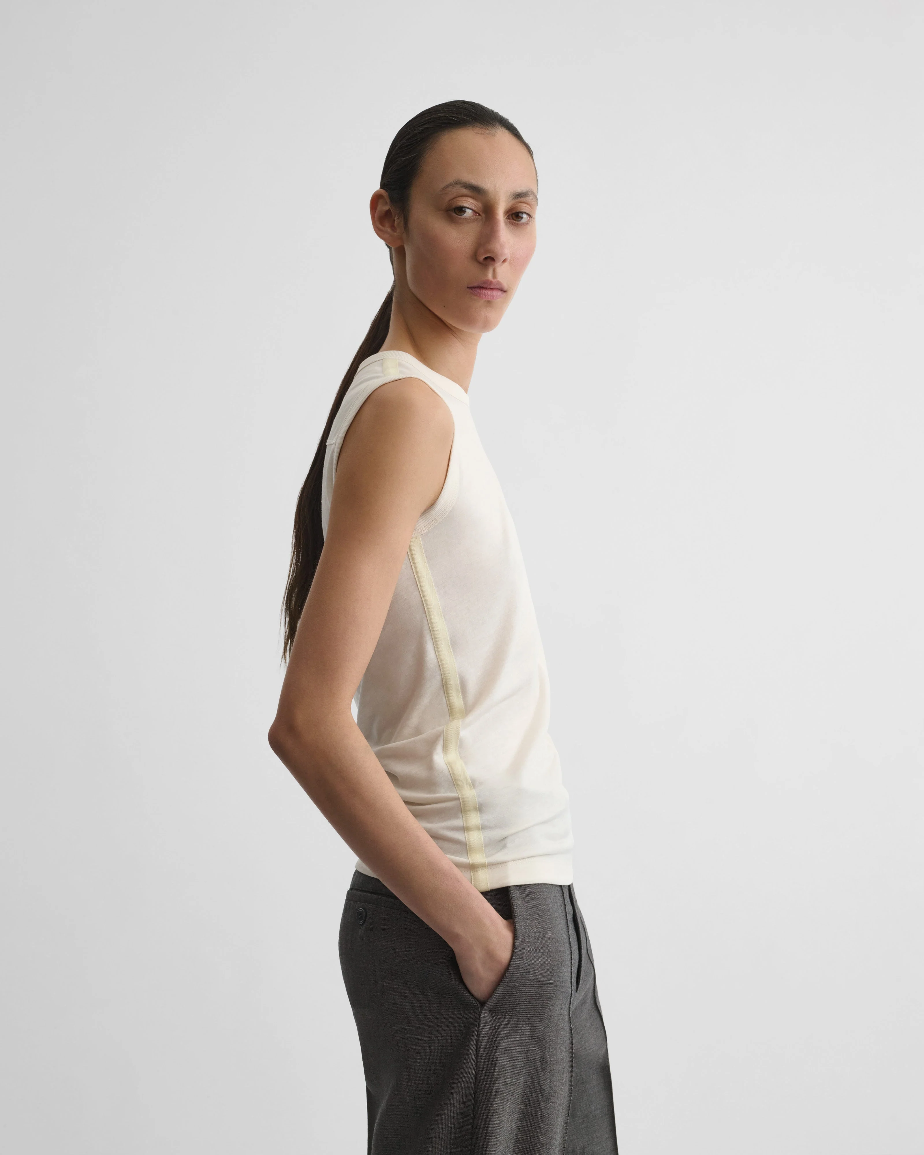 UNDERPINNING TANK TOP | ivory cotton - Image 4