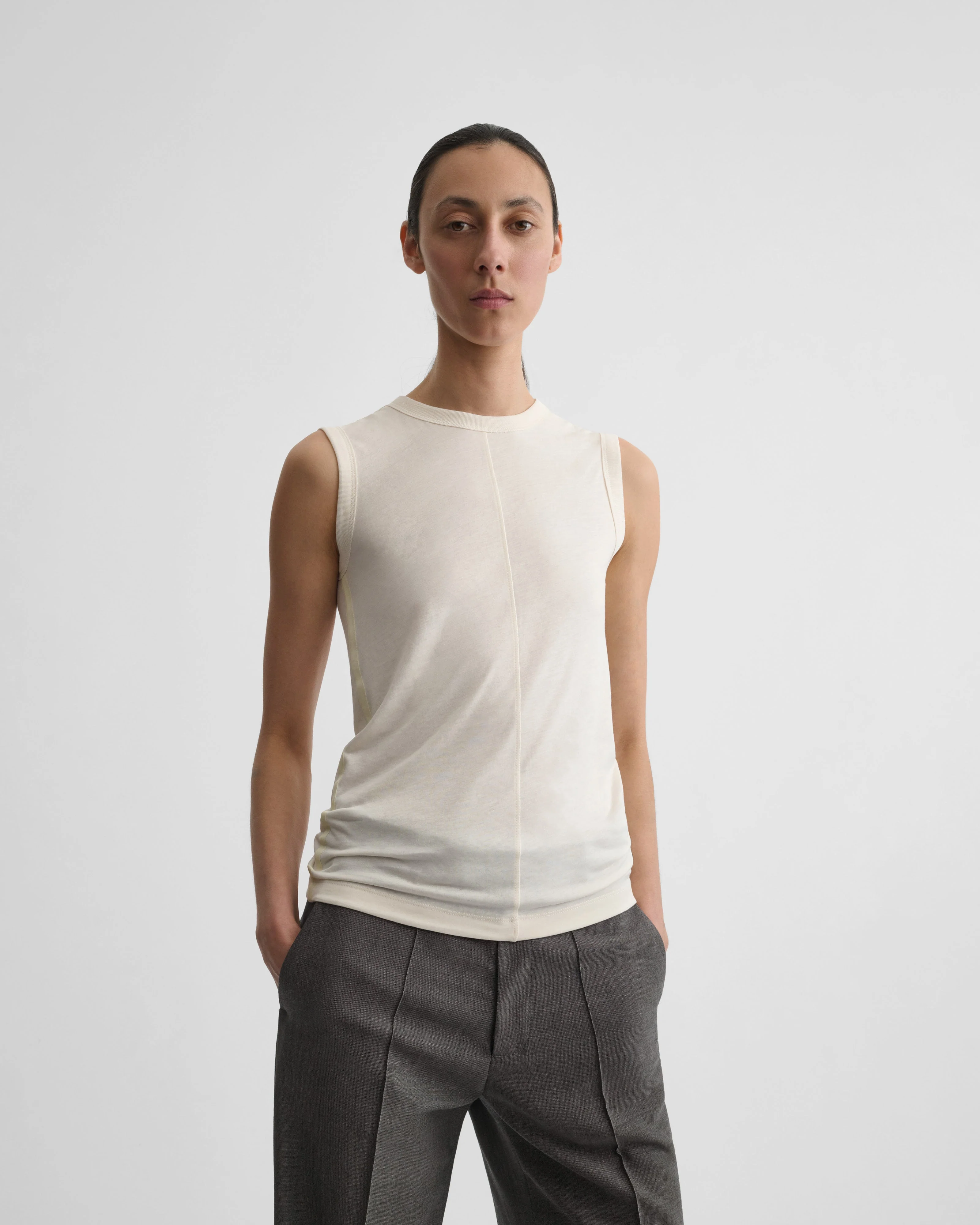 UNDERPINNING TANK TOP | ivory cotton - Image 5