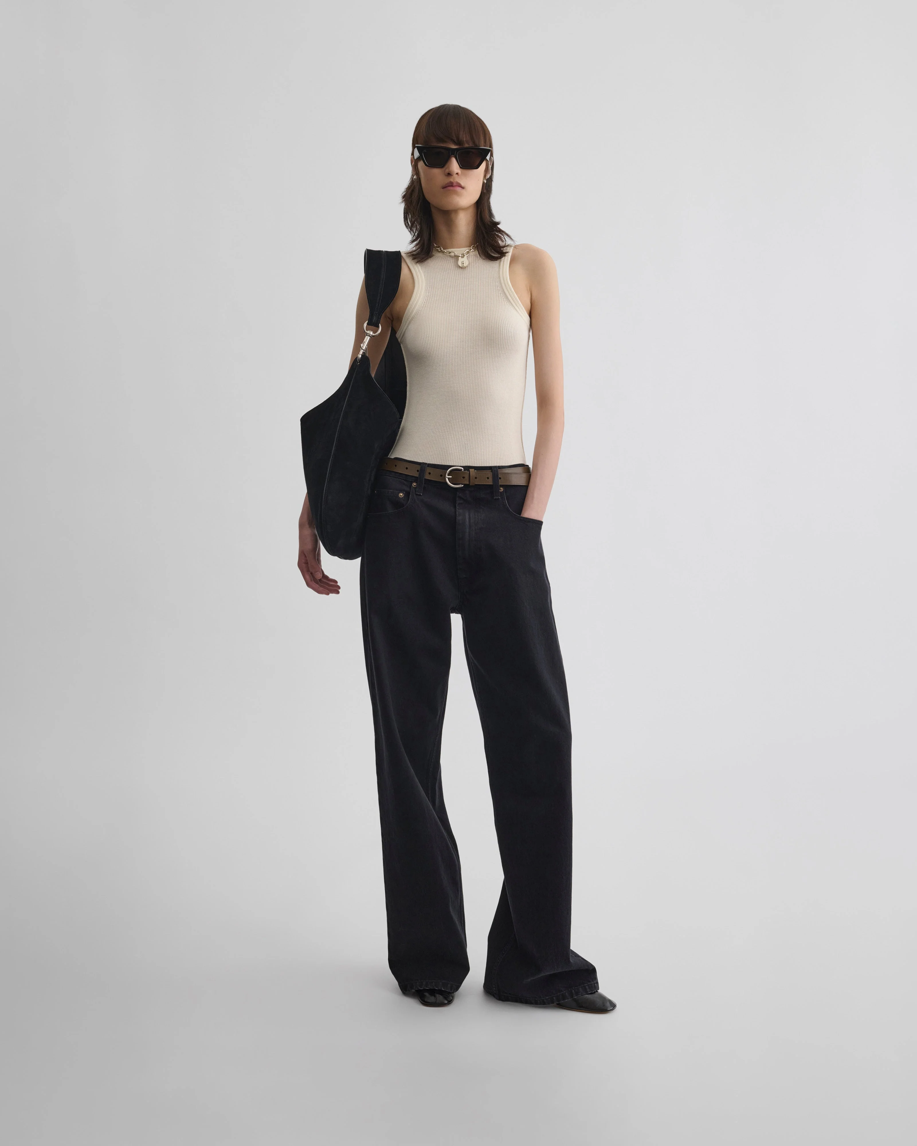 ZIP JEANS | black cotton - Image 3