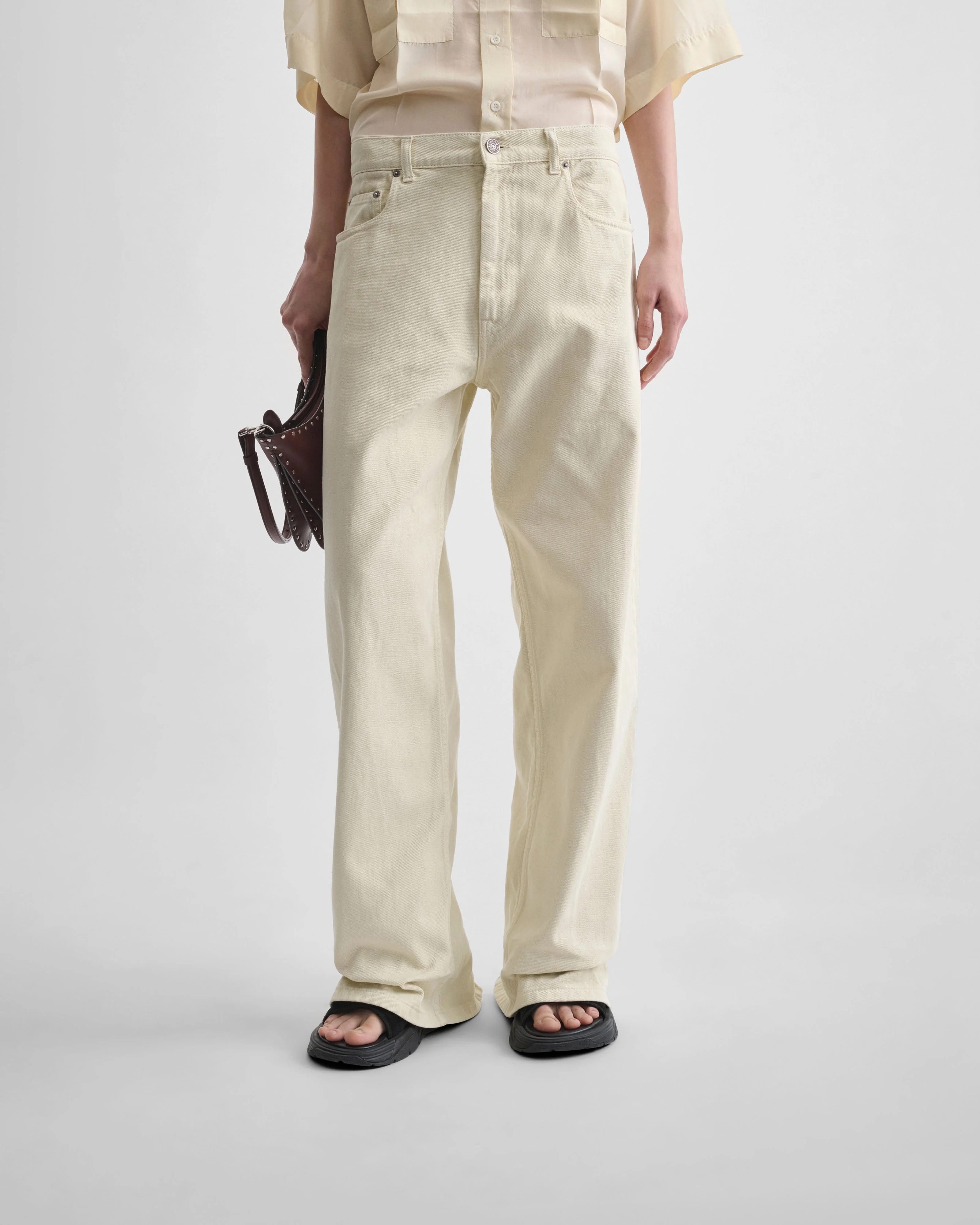 ZIP JEANS | pistachio cotton - Image 4