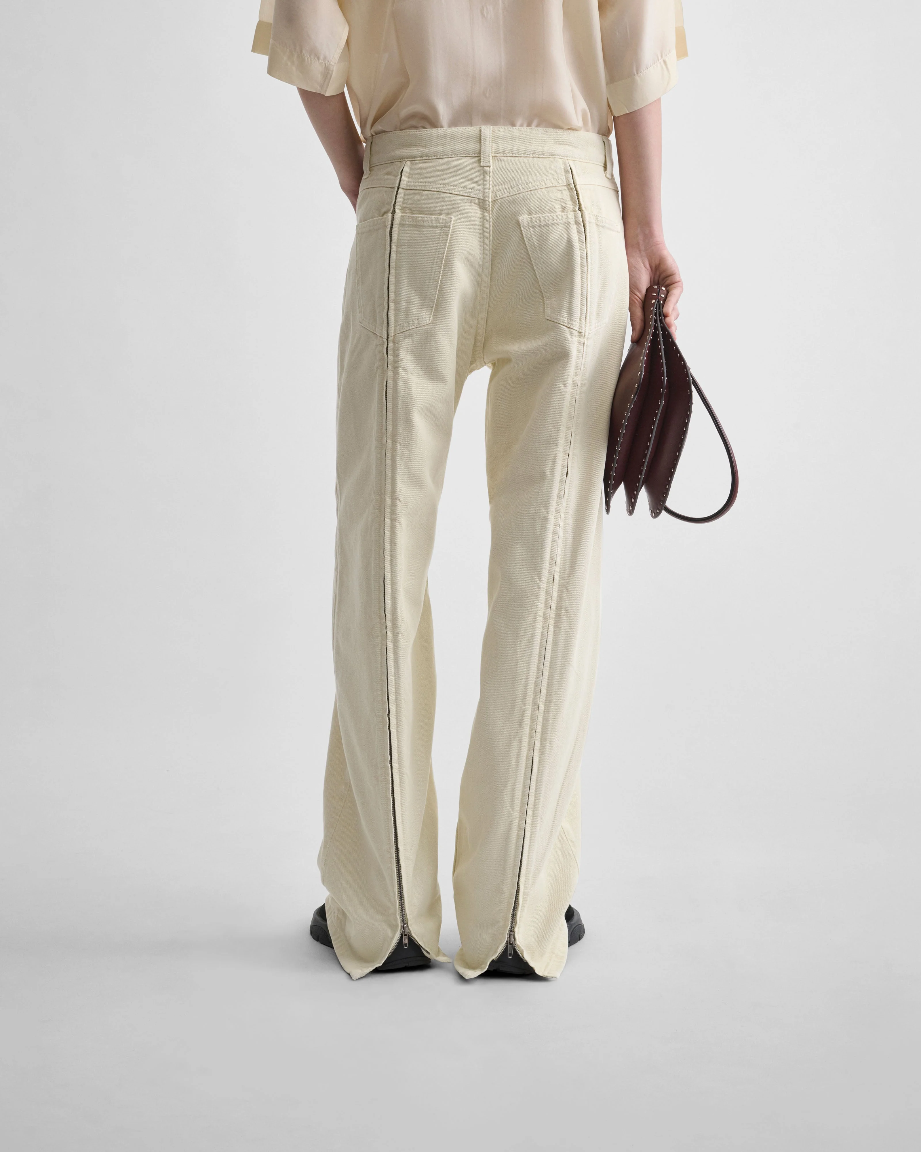 ZIP JEANS | pistachio cotton - Image 6