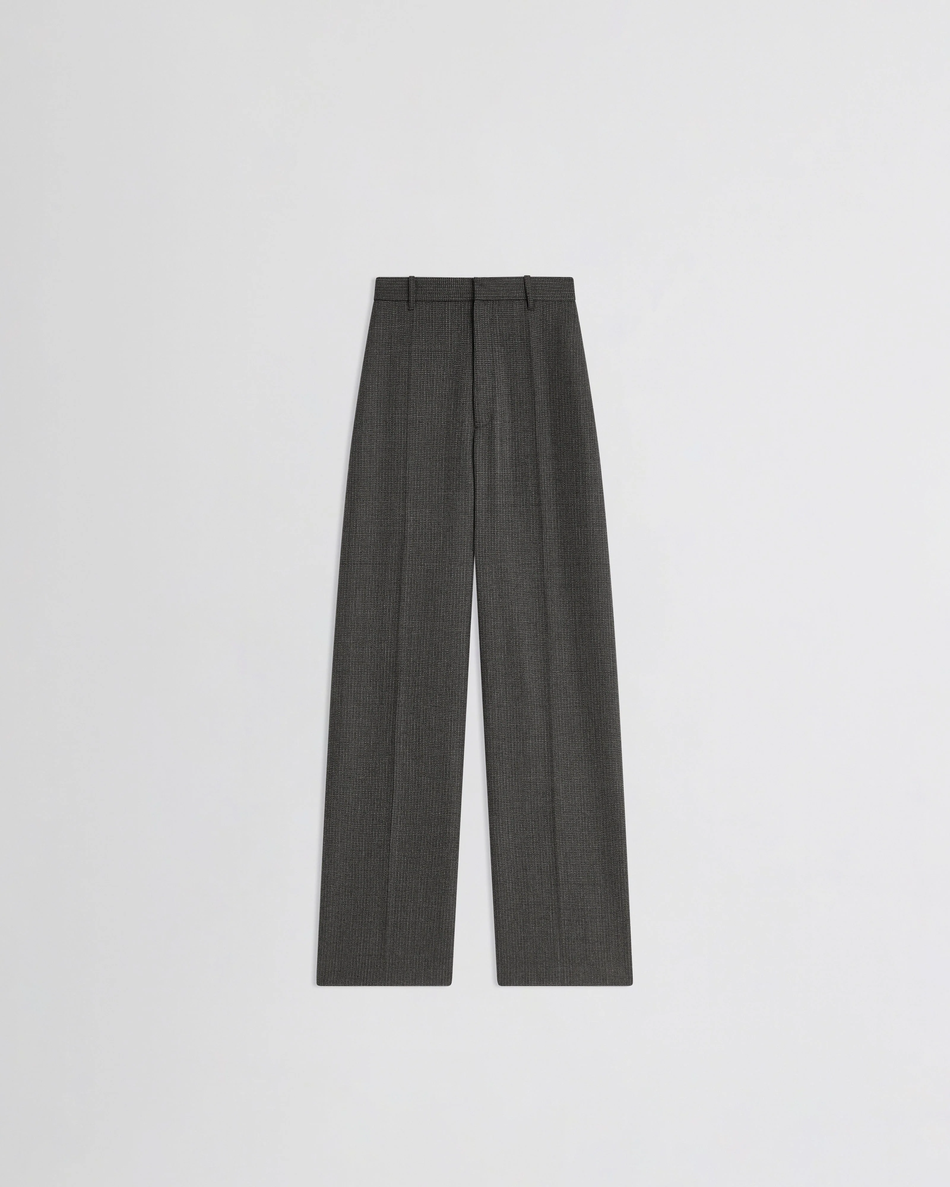 ZIP TROUSERS | grey brown melange